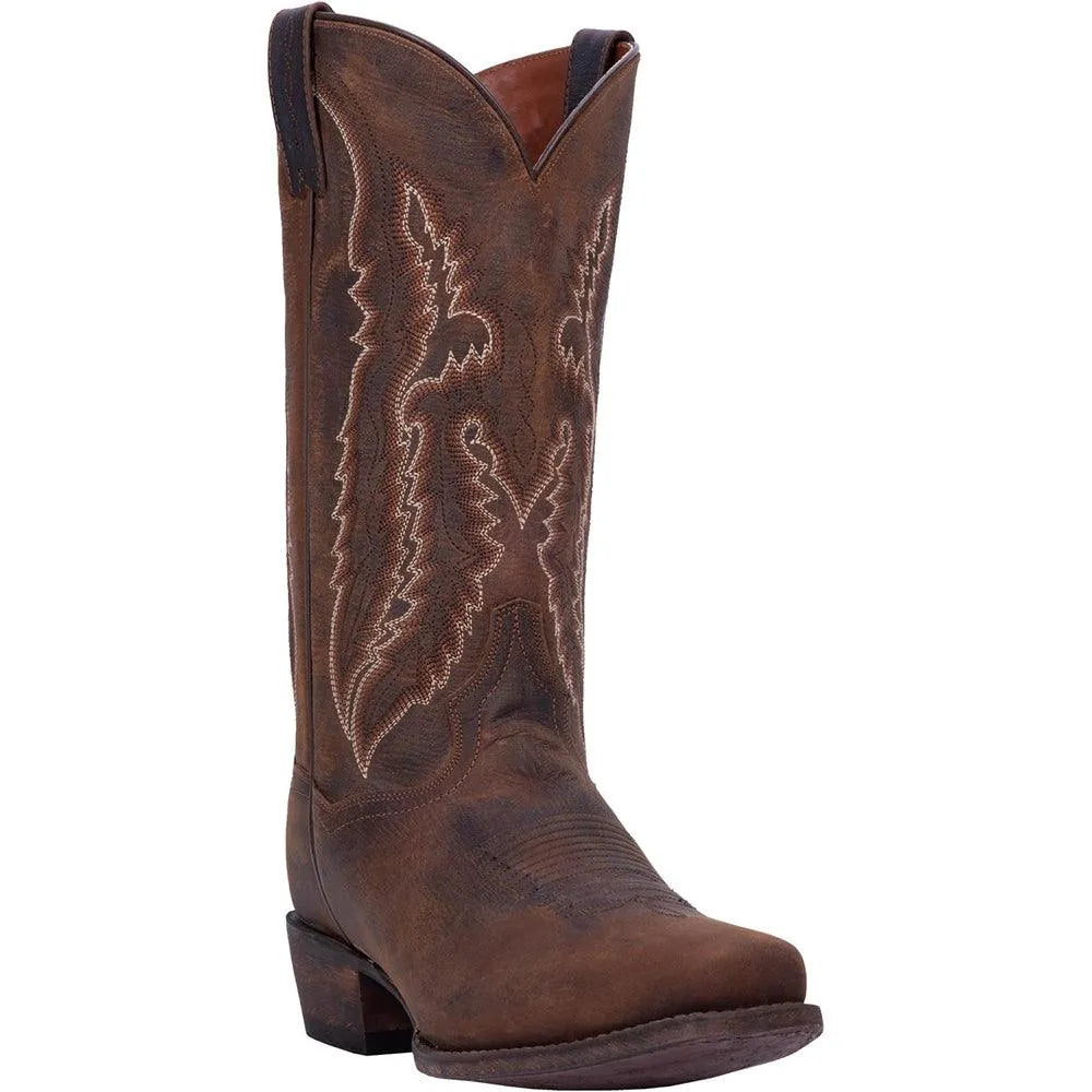 Dan Post Men's Cowboy Western Boot Renegade CS – Distressed All-Over Leather, Moisture-Wicking Comfort Cushion Insole, Fully Leather Lined, Distressed Leather Outsole, 13" Shaft, Vintage Western Boot