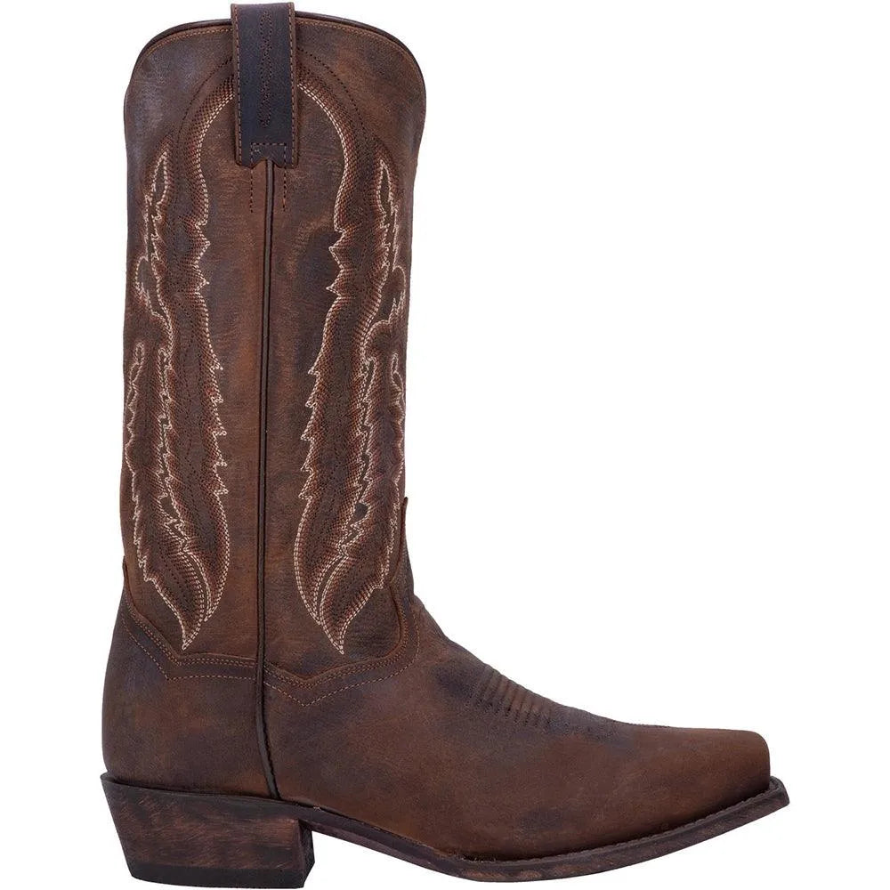 Dan Post Men's Cowboy Western Boot Renegade CS – Distressed All-Over Leather, Moisture-Wicking Comfort Cushion Insole, Fully Leather Lined, Distressed Leather Outsole, 13" Shaft, Vintage Western Boot