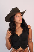 Wilder and Soul Mustang Western Hat - Dark Olive