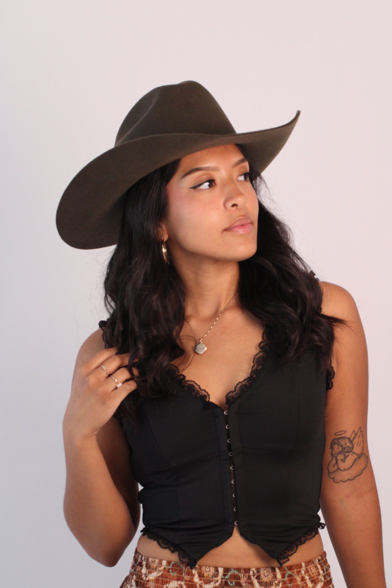 Wilder and Soul Mustang Western Hat - Dark Olive