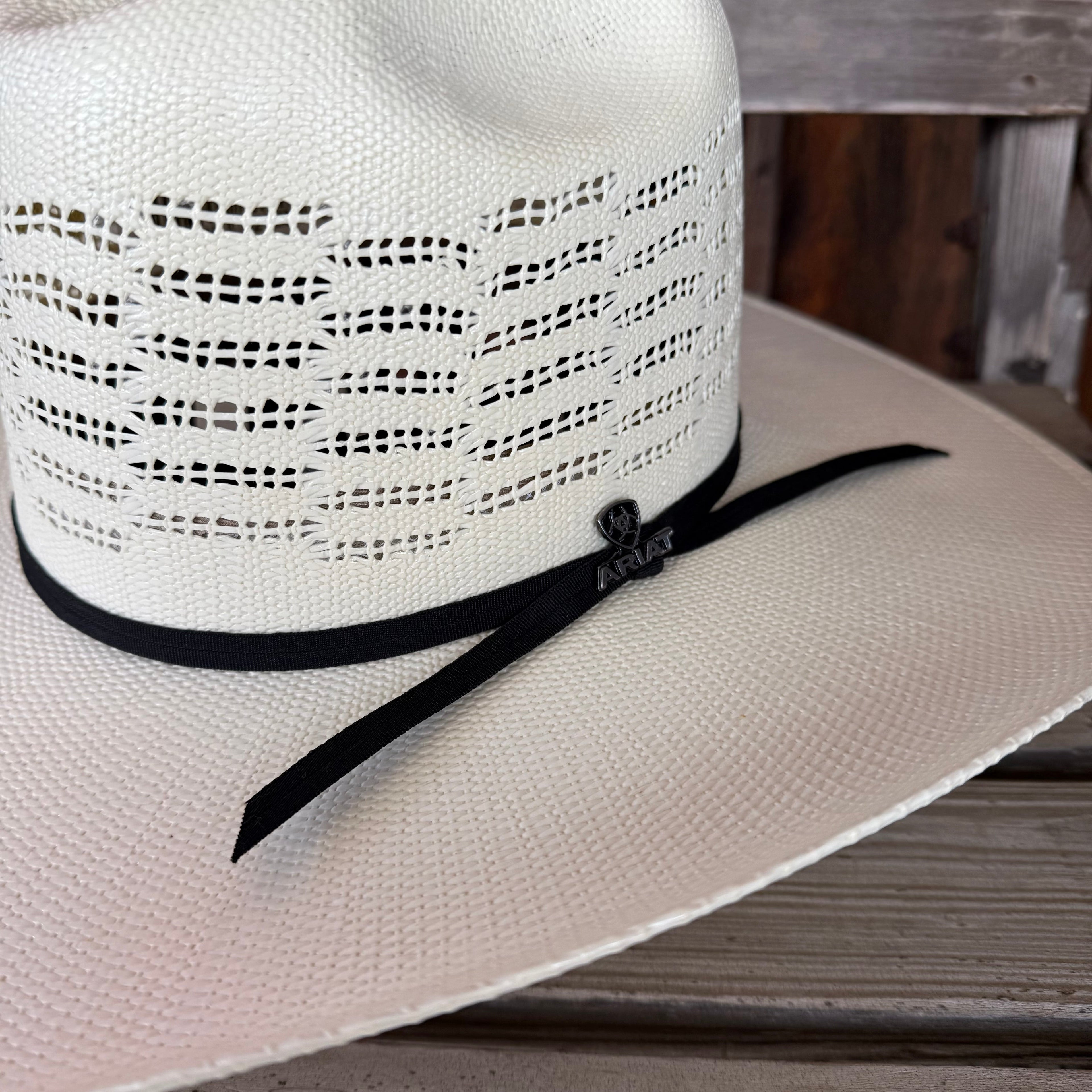Resistol Bangora Straw Hat Ariat | Natural White Cattleman