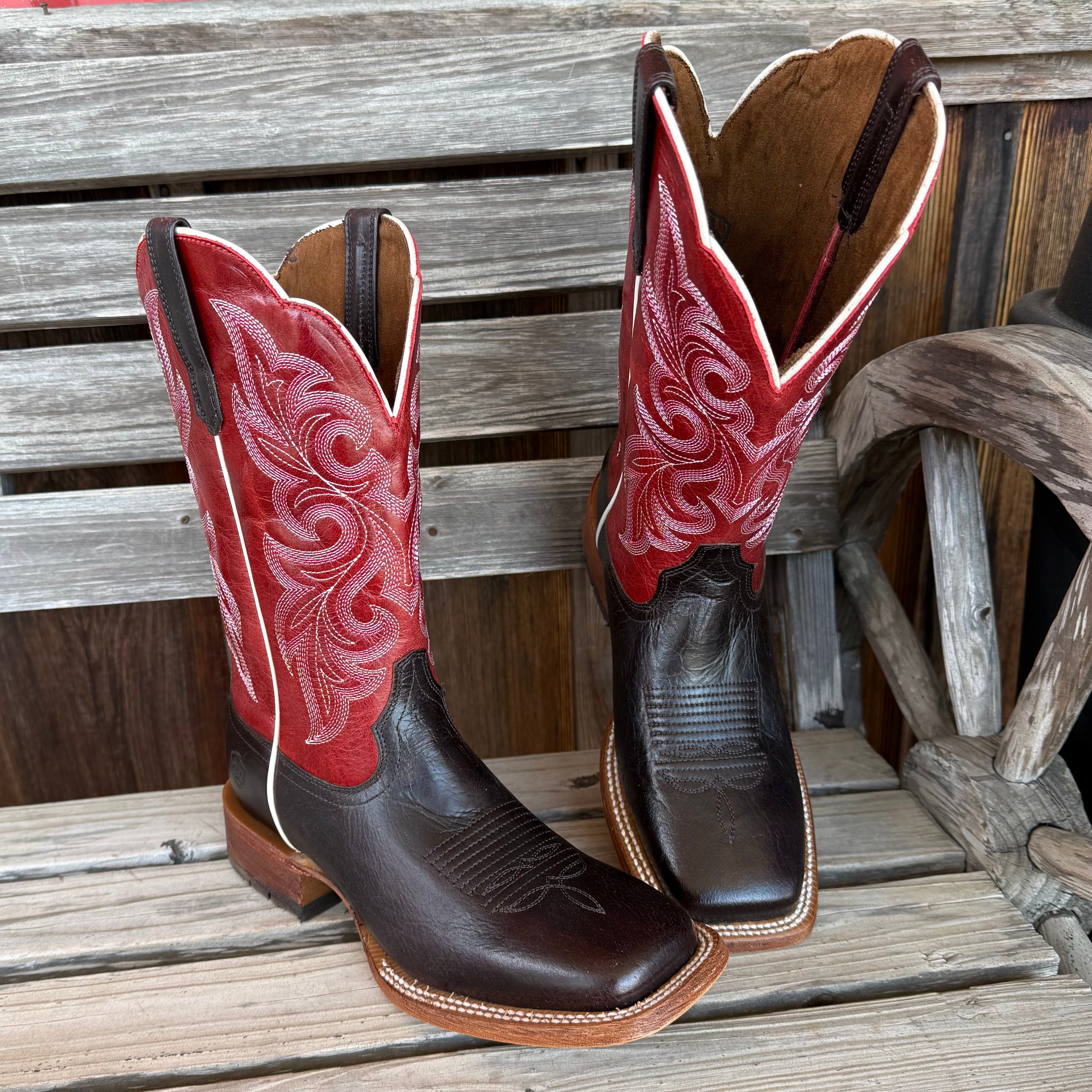 Ariat County Lane Women's Western Boots – Burgundy Wide Square Toe | 4LR Support