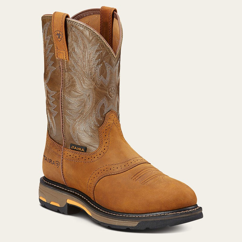 Ariat Workhog Men's Pull-On Work Boot – Round Toe | Aged Bark