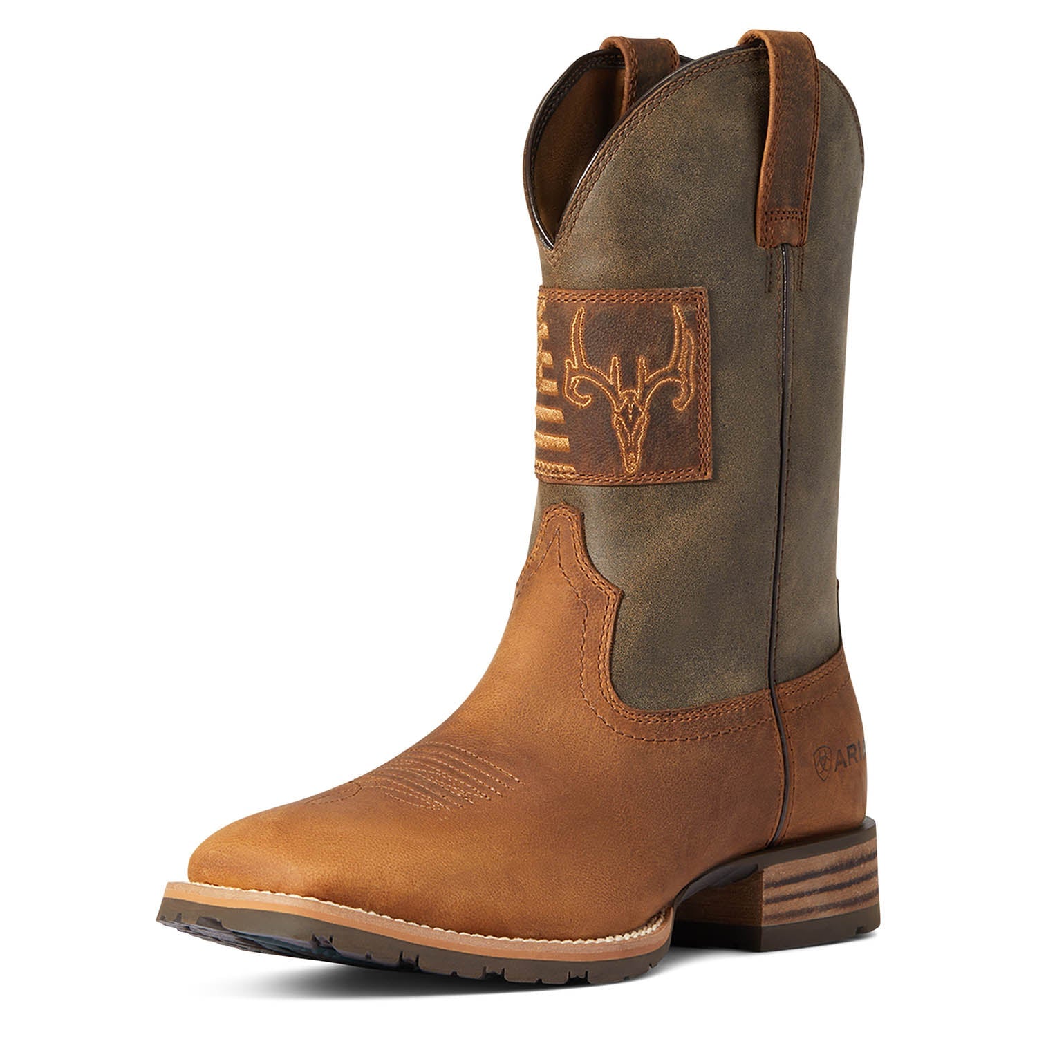 Ariat Men's Hybrid Patriot Country Western Boot – American Flag Patch | Goodyear Welt | D & EE