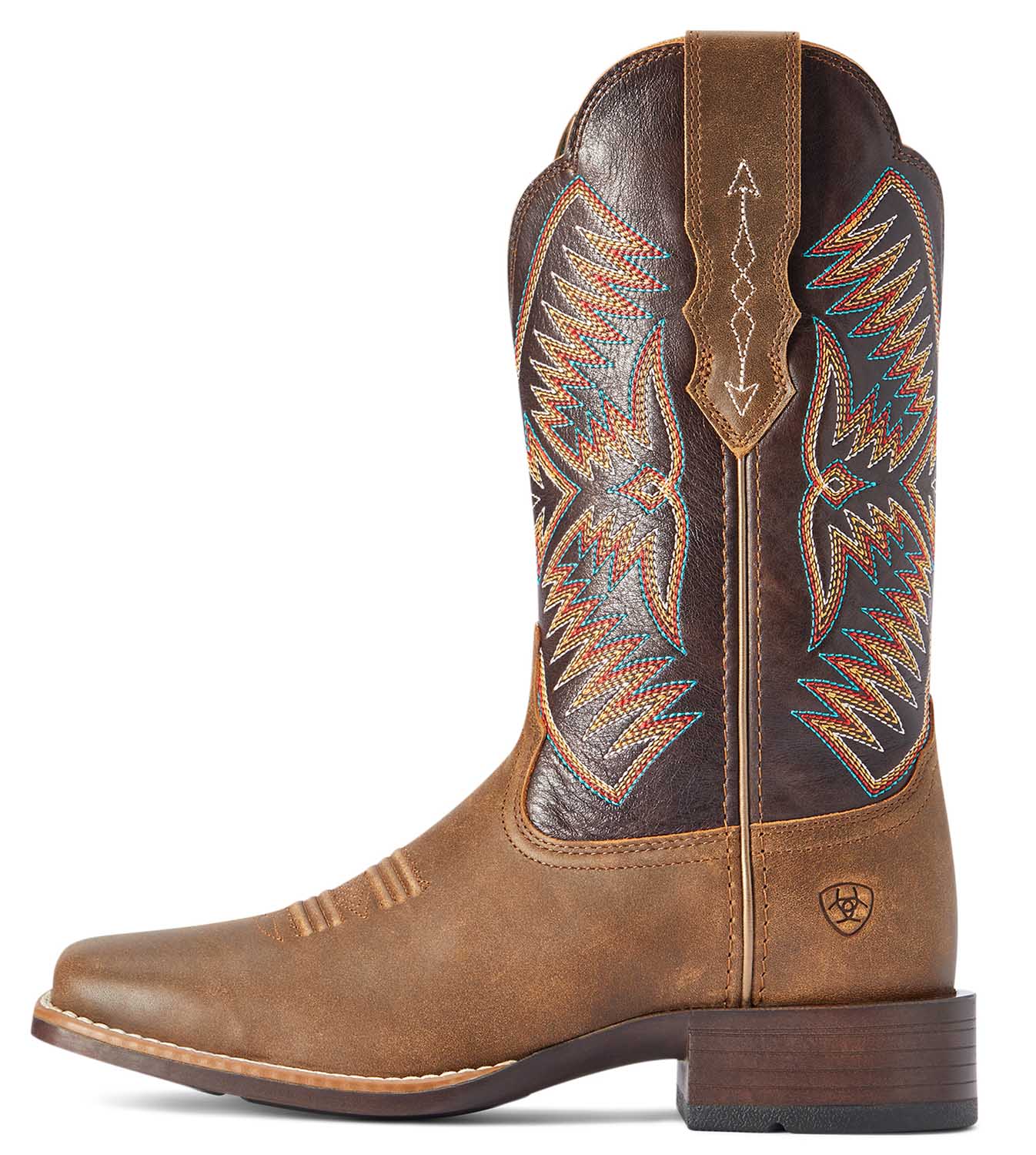 Ariat Women's Odessa StretchFit Western Boot – Fateful Brown | Wide Square Toe | ATS® Technology