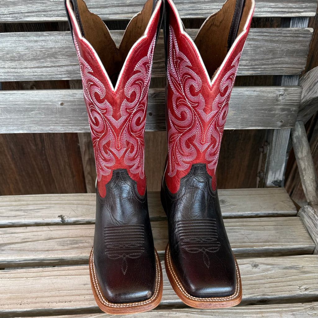 Ariat County Lane Women's Western Boots – Burgundy Wide Square Toe | 4LR Support
