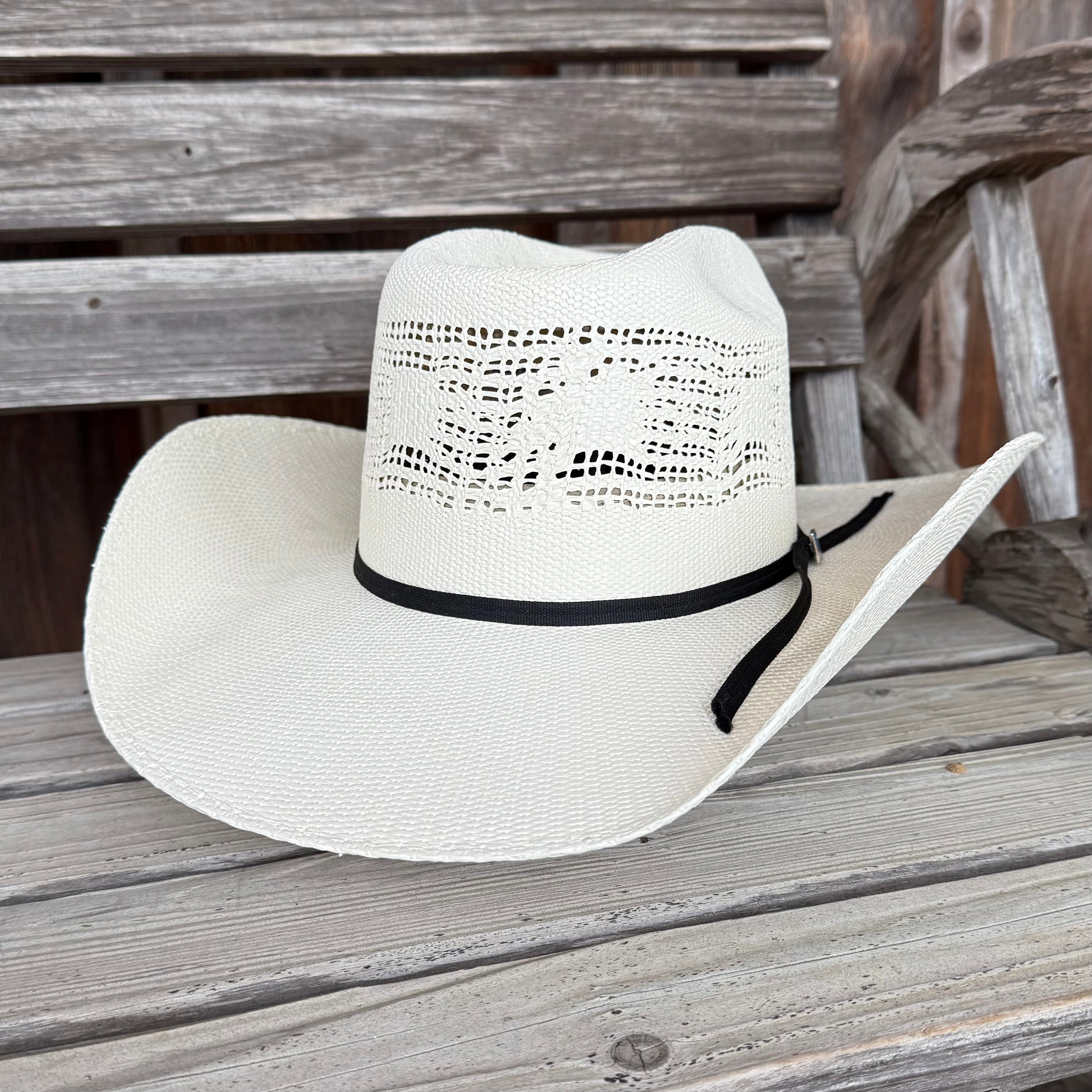 Resistol Cojo Vaquero Premium Straw Cowboy Hat – Natural White | Full-Band Vented Crown