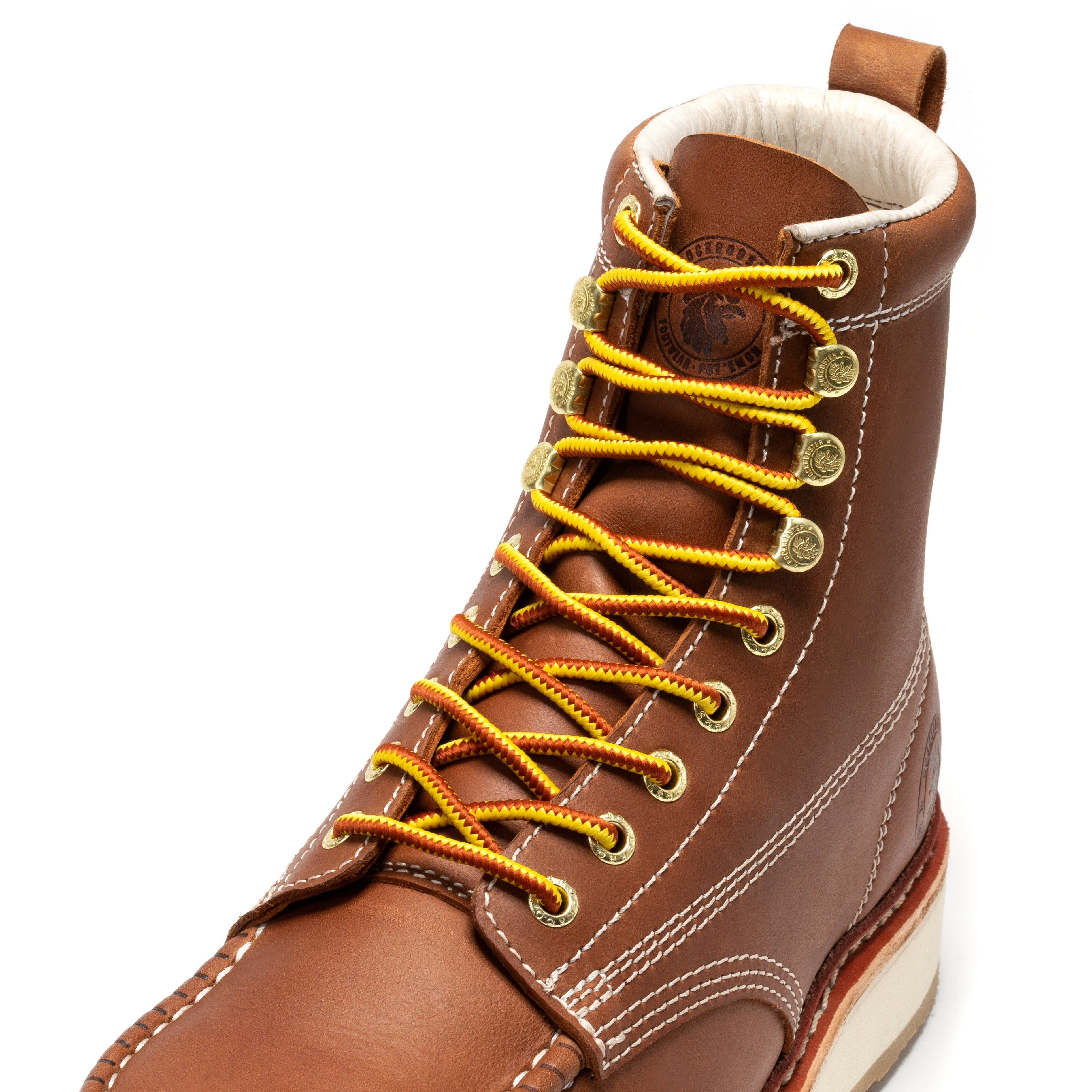 ROCKROOSTER Norwood Men's 6 Inch Brown Steel Toe Boot