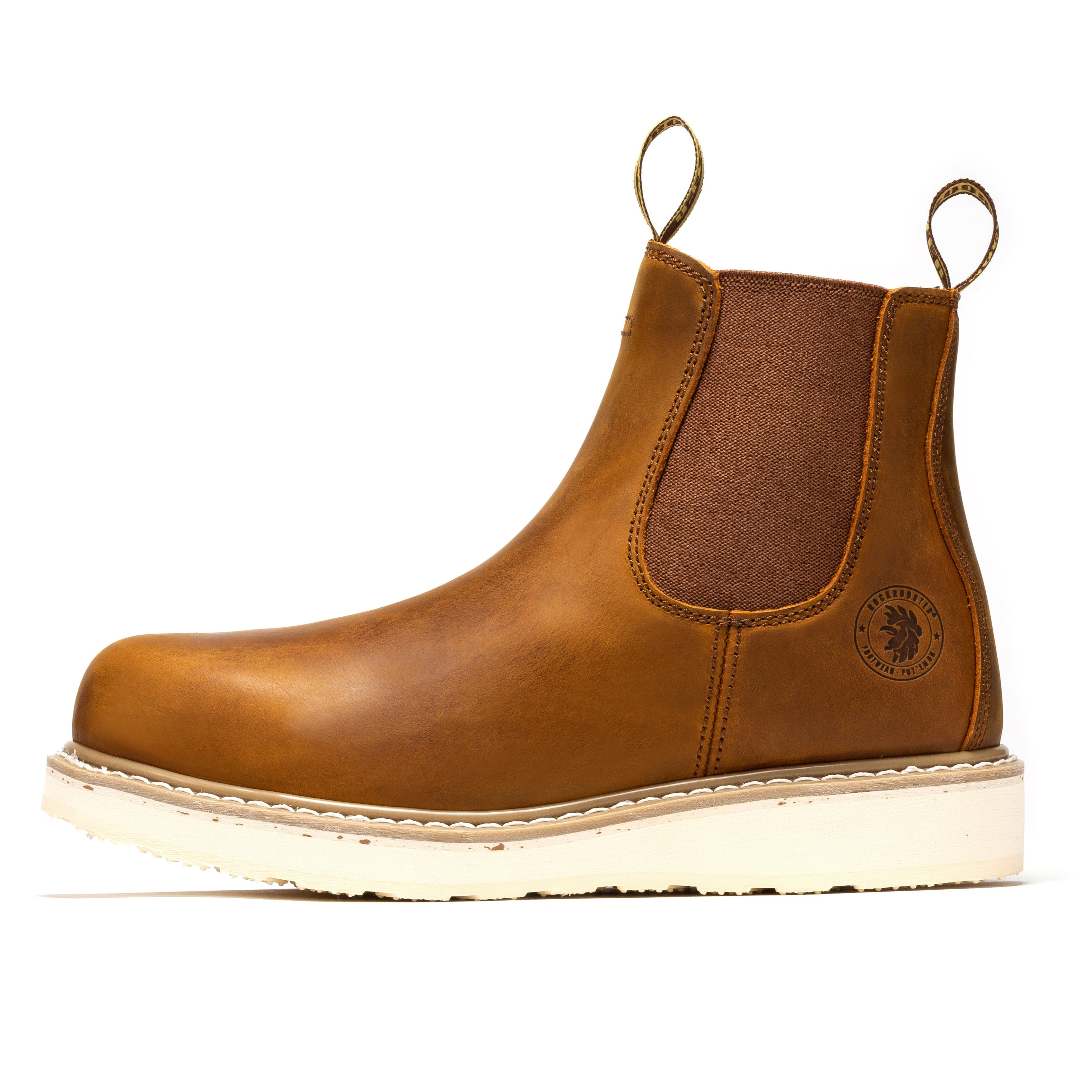 RockRooster Capitola Men's 6 Inch Wedge Boot | Tan Brown