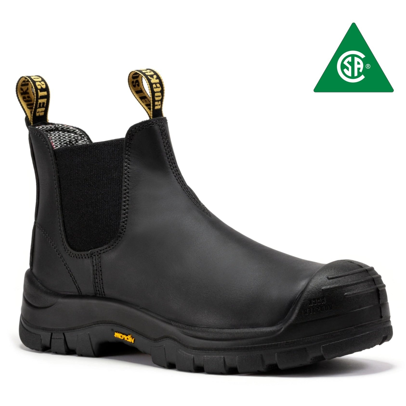 ROCKROOSTER Beaufort Mens Black 6" Chelsea Work Boot