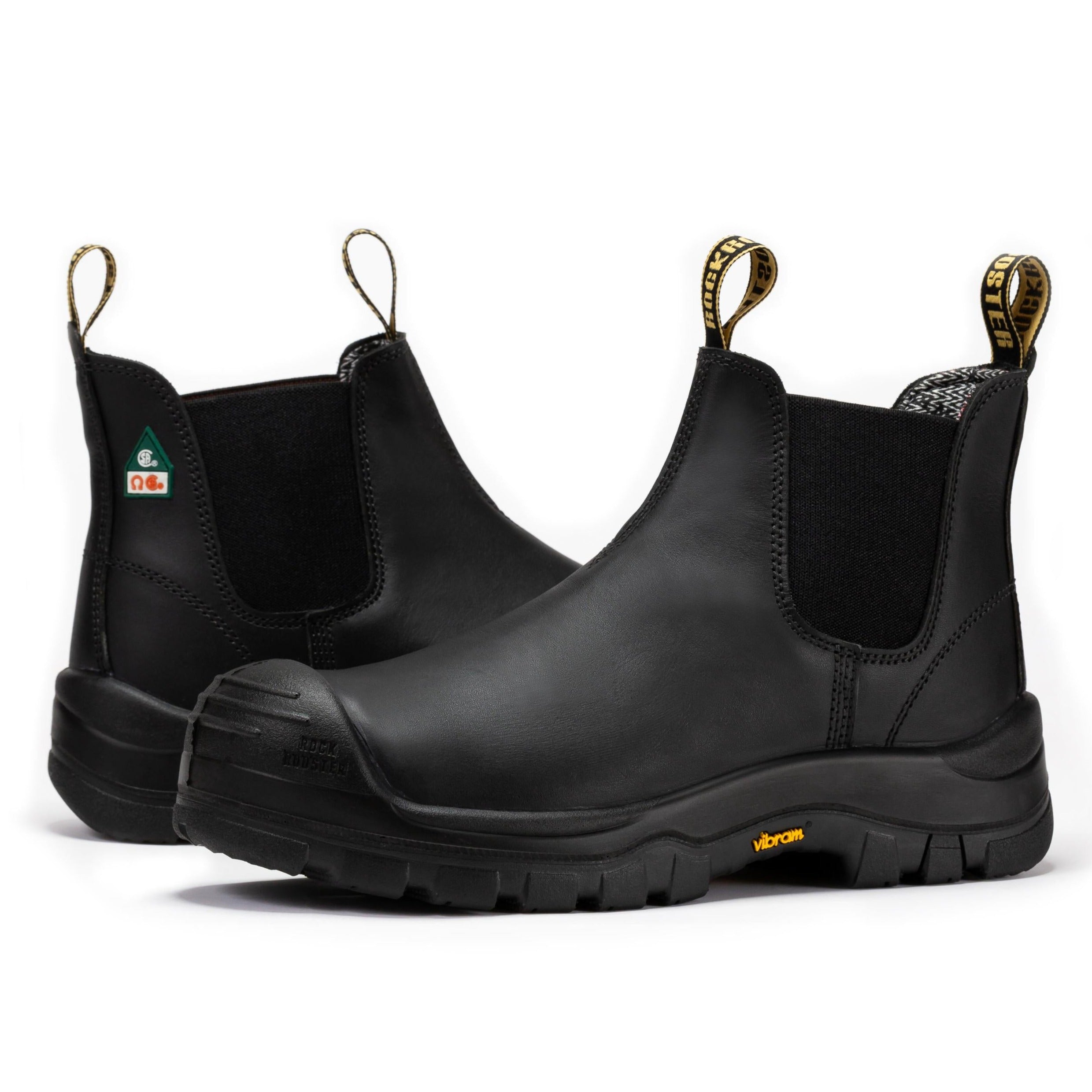 ROCKROOSTER Beaufort Mens Black 6" Chelsea Work Boot