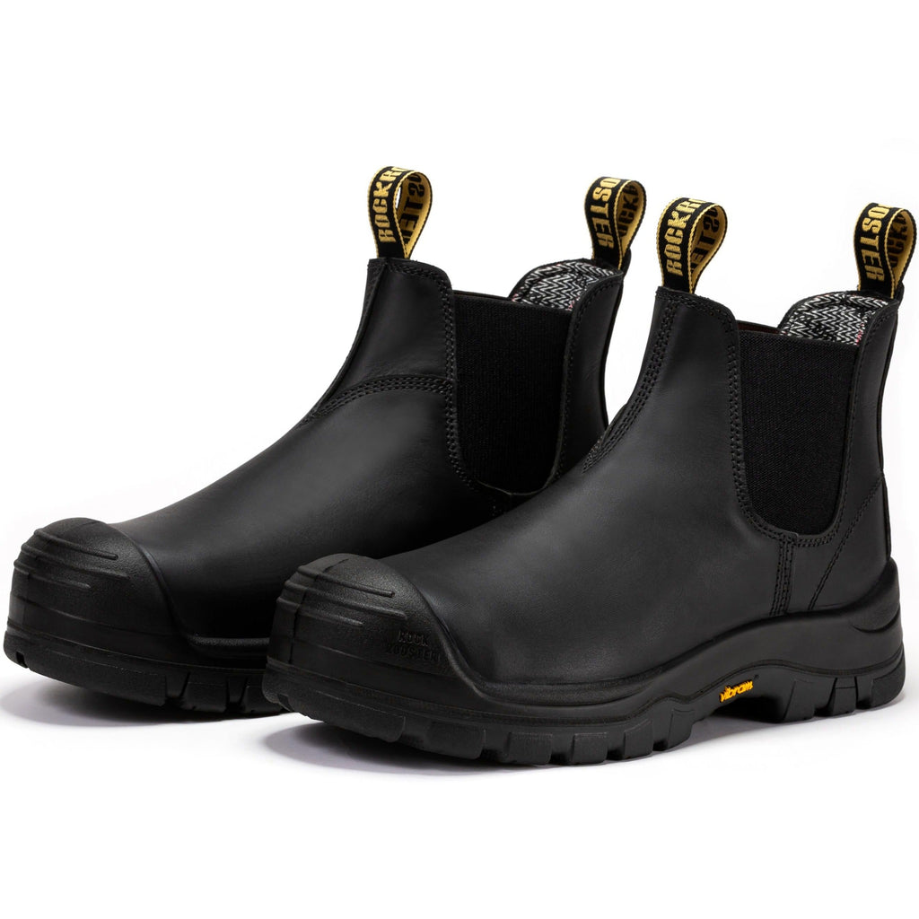 ROCKROOSTER Beaufort Mens Black 6" Chelsea Work Boot