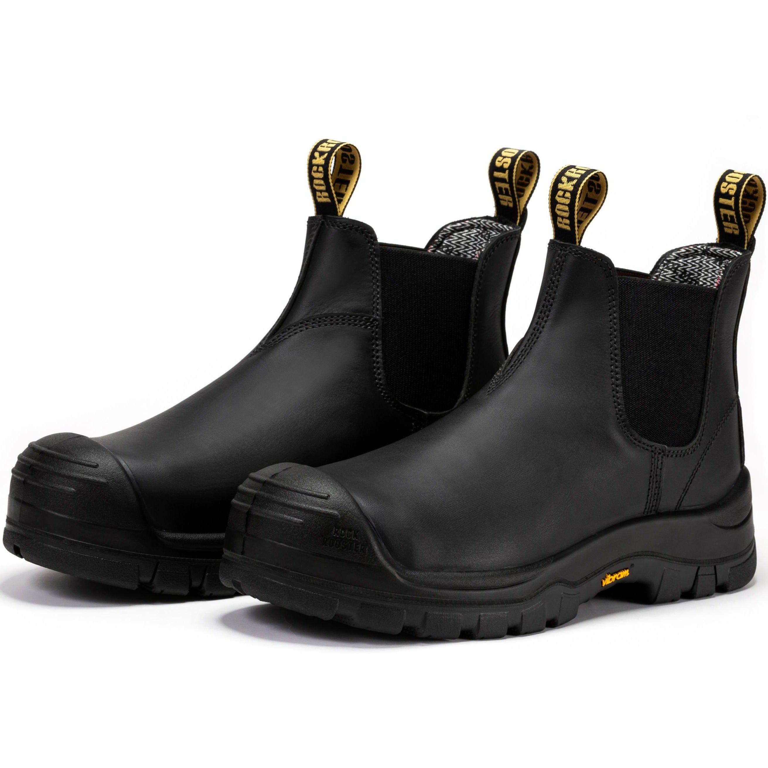 ROCKROOSTER Beaufort Mens Black 6" Chelsea Work Boot