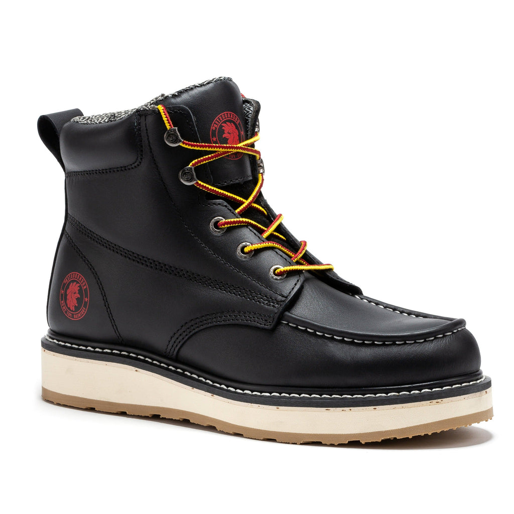 Rockrooster Magnolia Men's 6 Inch Moc-Toe Boot Black