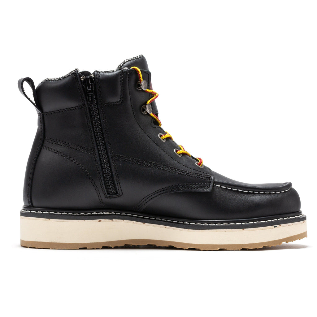 Rockrooster Magnolia Men's 6 Inch Moc-Toe Boot Black