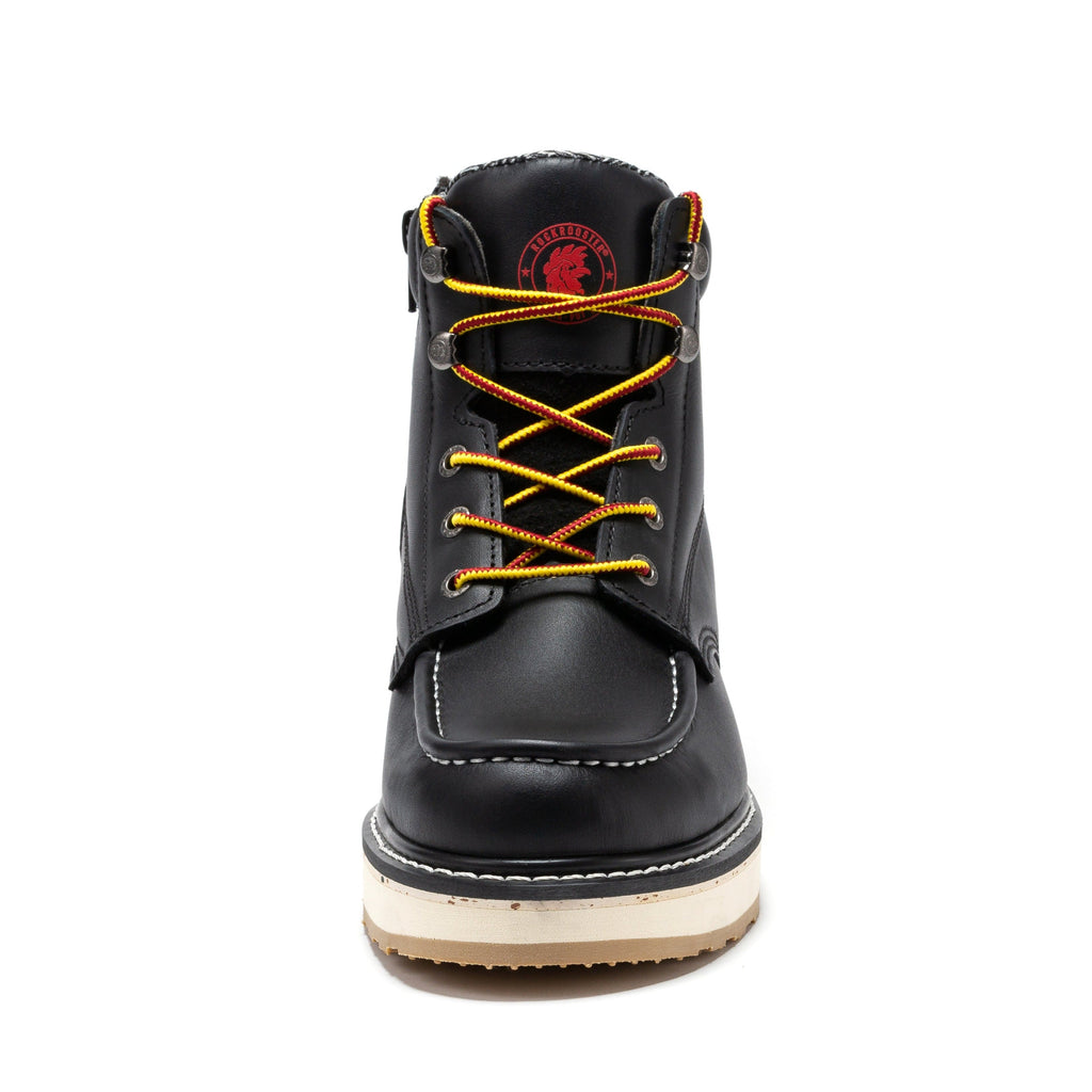 Rockrooster Magnolia Men's 6 Inch Moc-Toe Boot Black