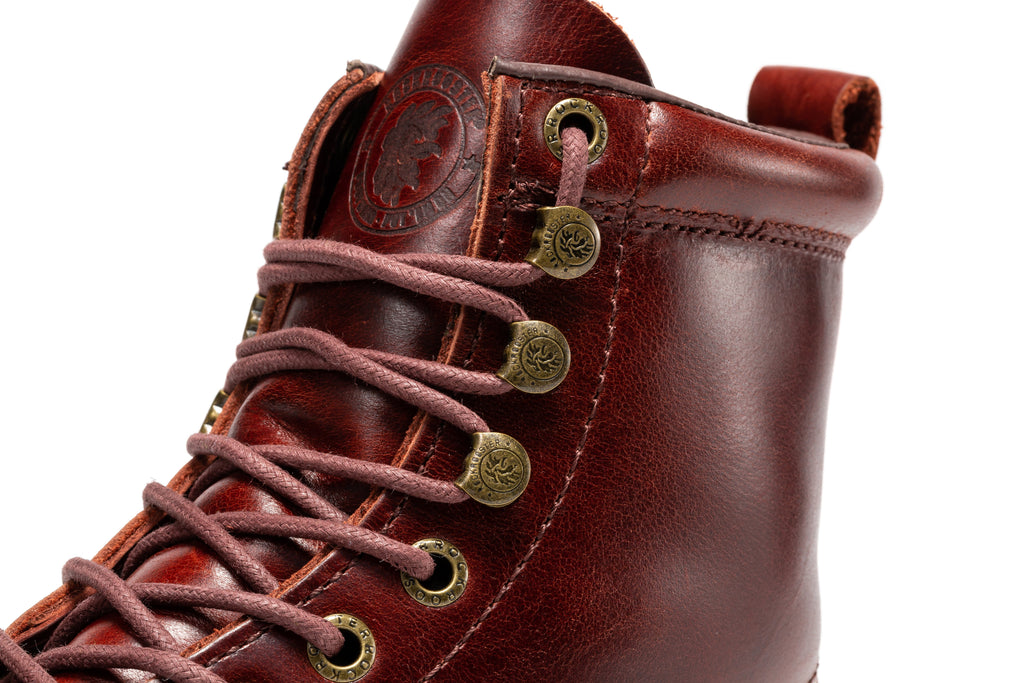 ROCKROOSTER Norwood Men's 6" Moc-Toe Soft Toe Wedge Work Boot – Cherry Brown | SAP600