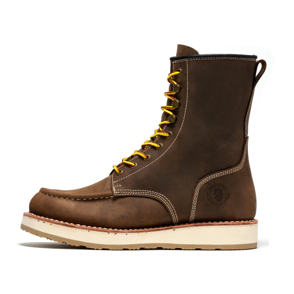 ROCKROOSTER Mantua Mens 8 Inch Moc-Toe Soft Toe Boot