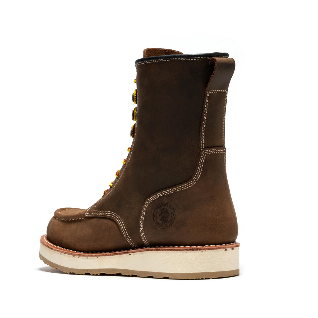 ROCKROOSTER Mantua Mens 8 Inch Moc-Toe Soft Toe Boot