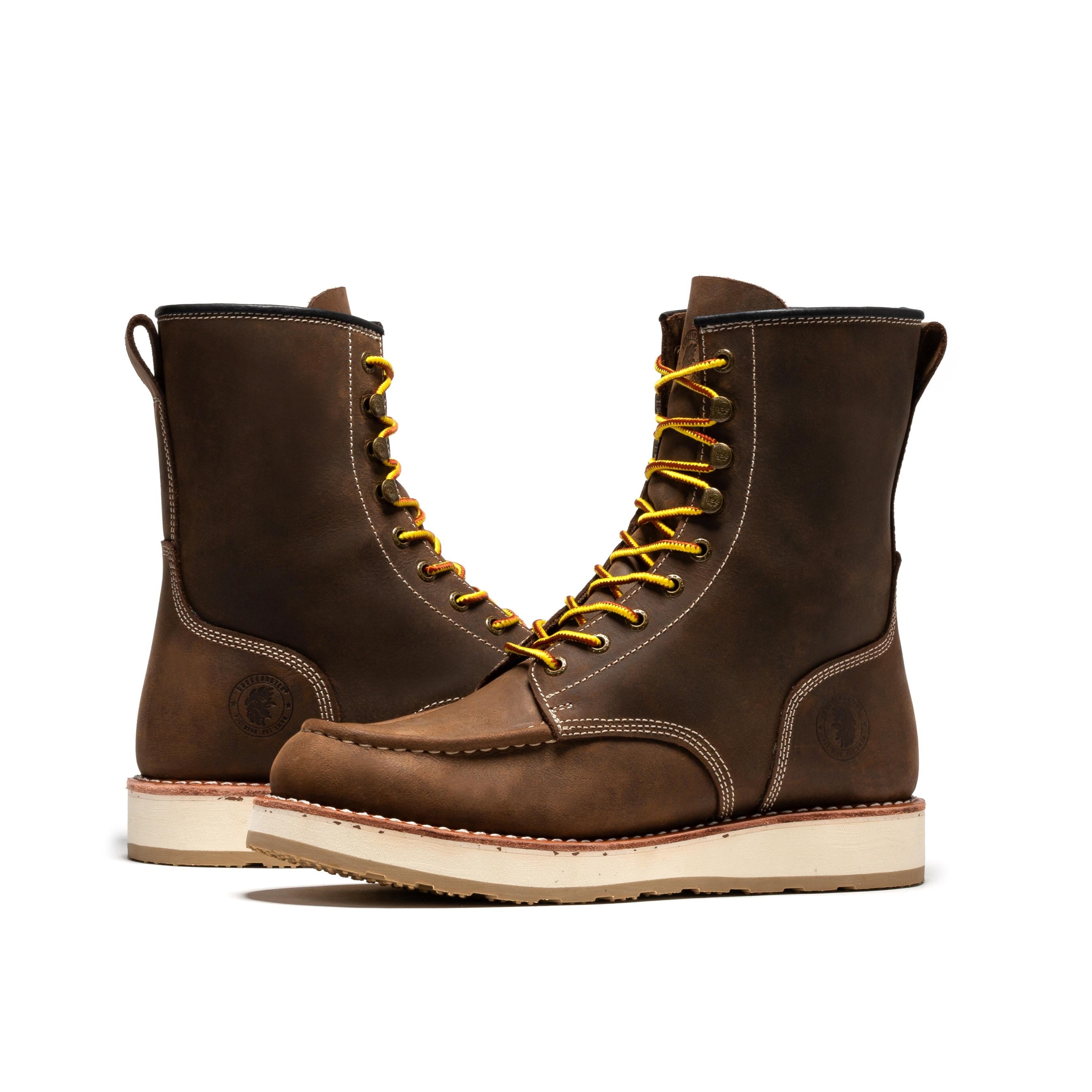 ROCKROOSTER Mantua Mens 8 Inch Moc-Toe Soft Toe Boot