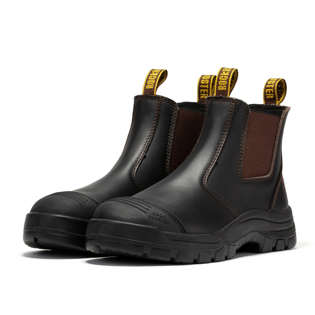 Rockrooster Bakken Dark Brown 6" Men's Chelsea Work Boot