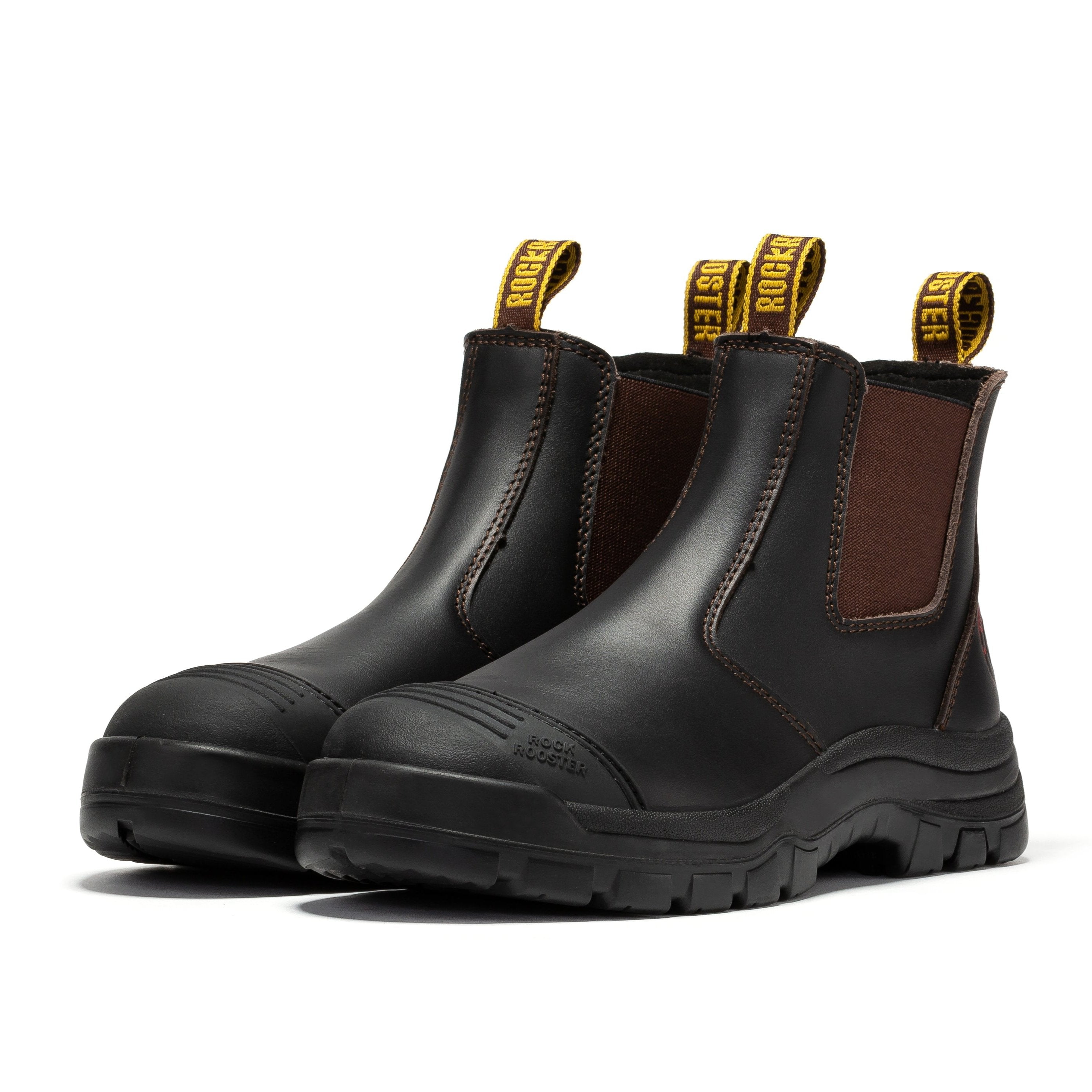 Rockrooster Bakken Dark Brown 6" Men's Chelsea Work Boot