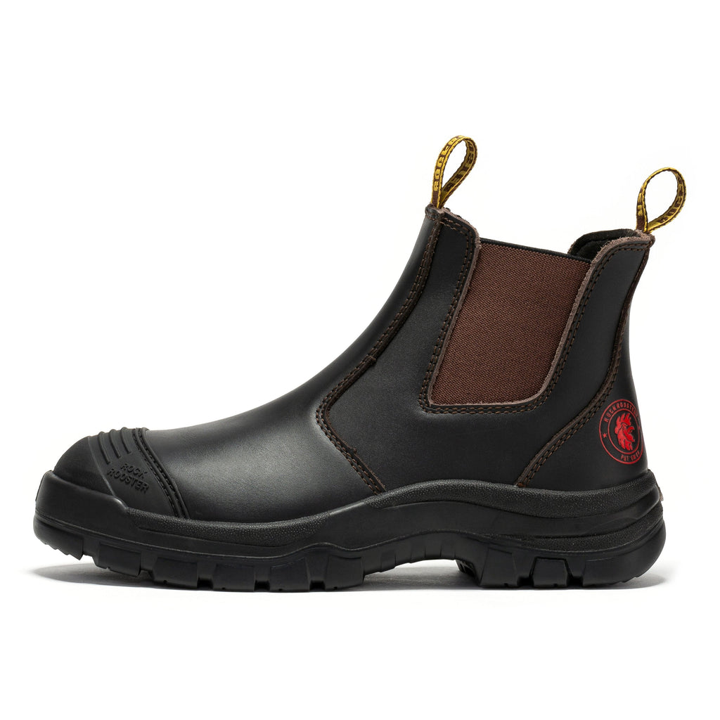 Rockrooster Bakken Dark Brown 6" Men's Chelsea Work Boot
