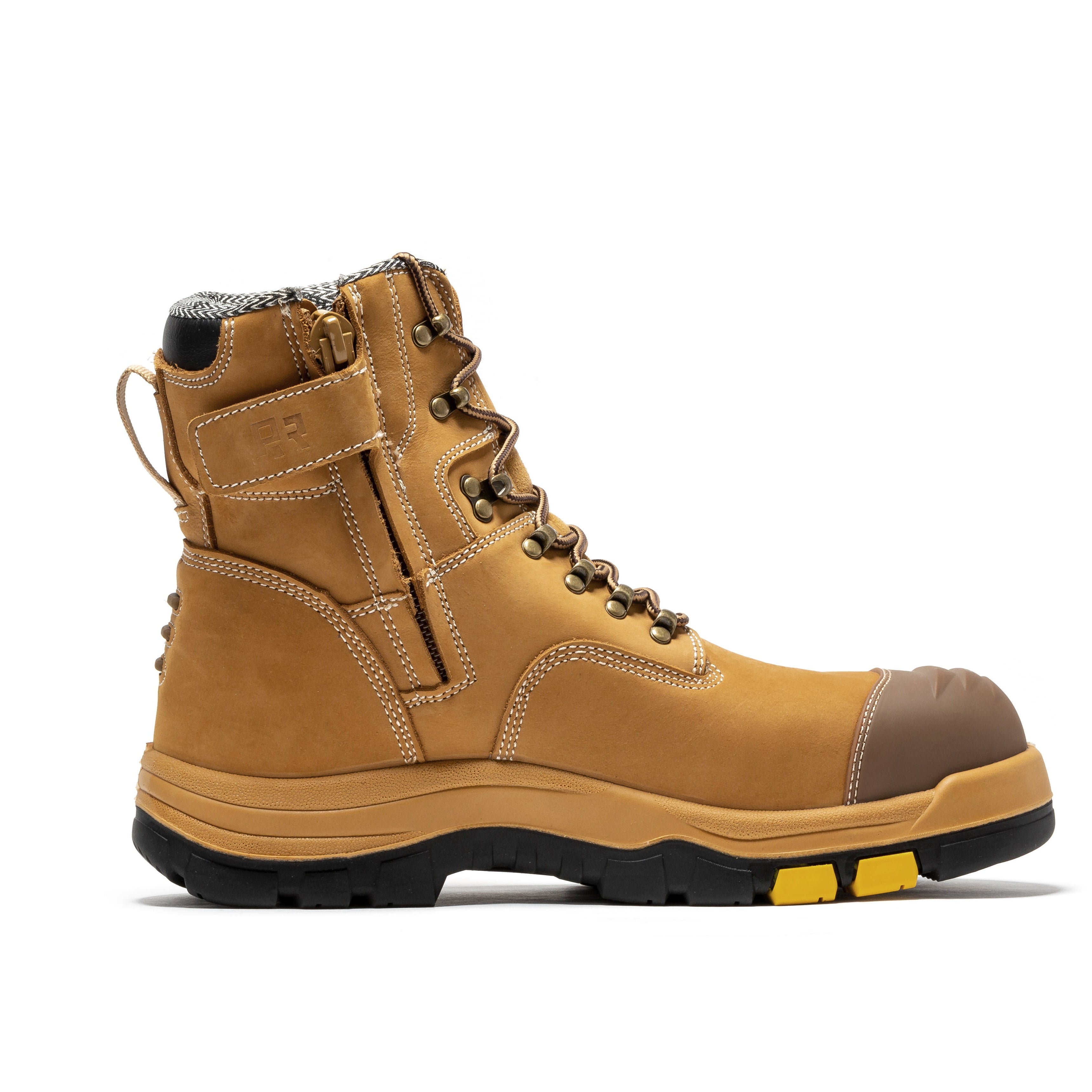ROCKROOSTER Roslyn Black 7 Inch Zip-Sided Work Boot | CP245Z