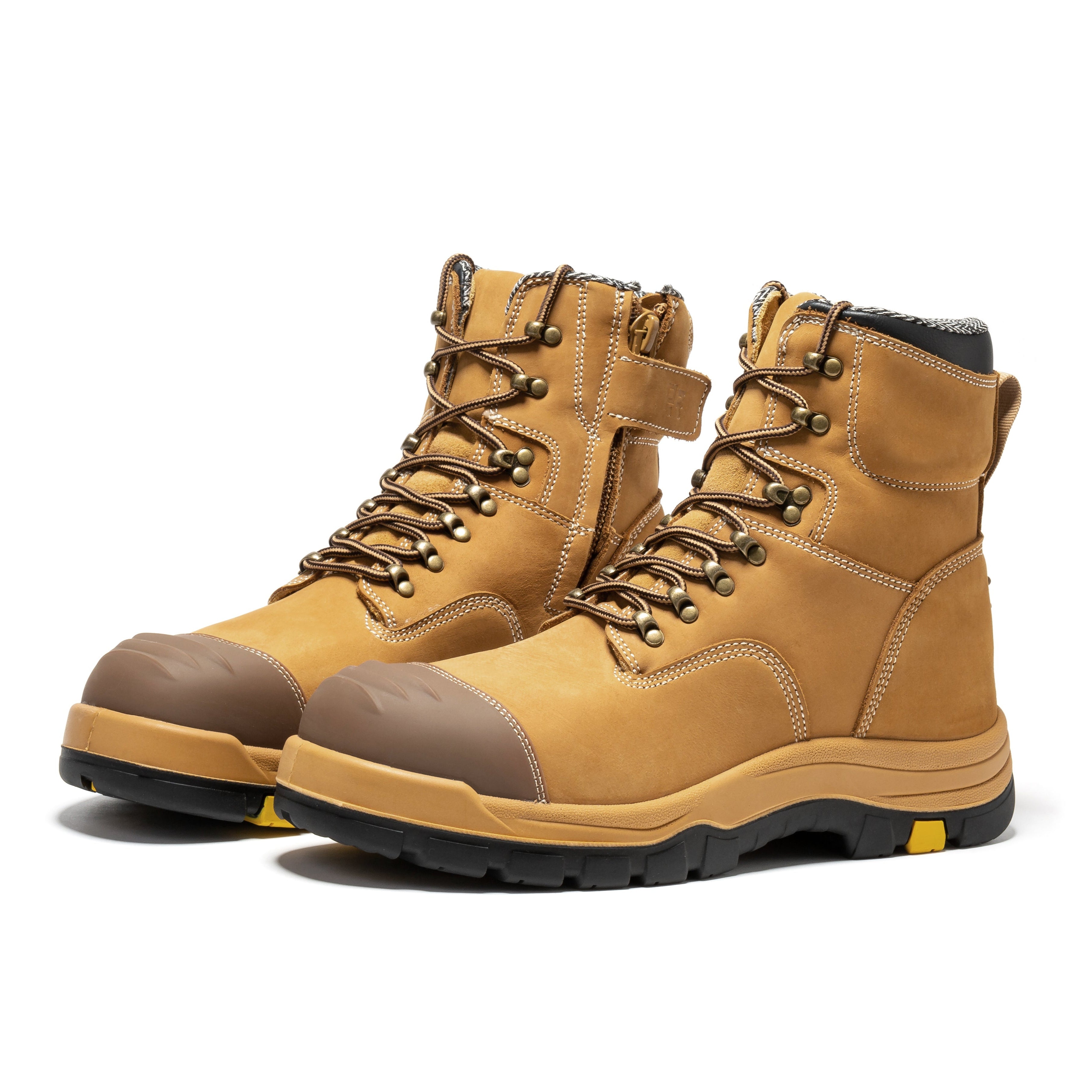 ROCKROOSTER Roslyn Black 7 Inch Zip-Sided Work Boot | CP245Z