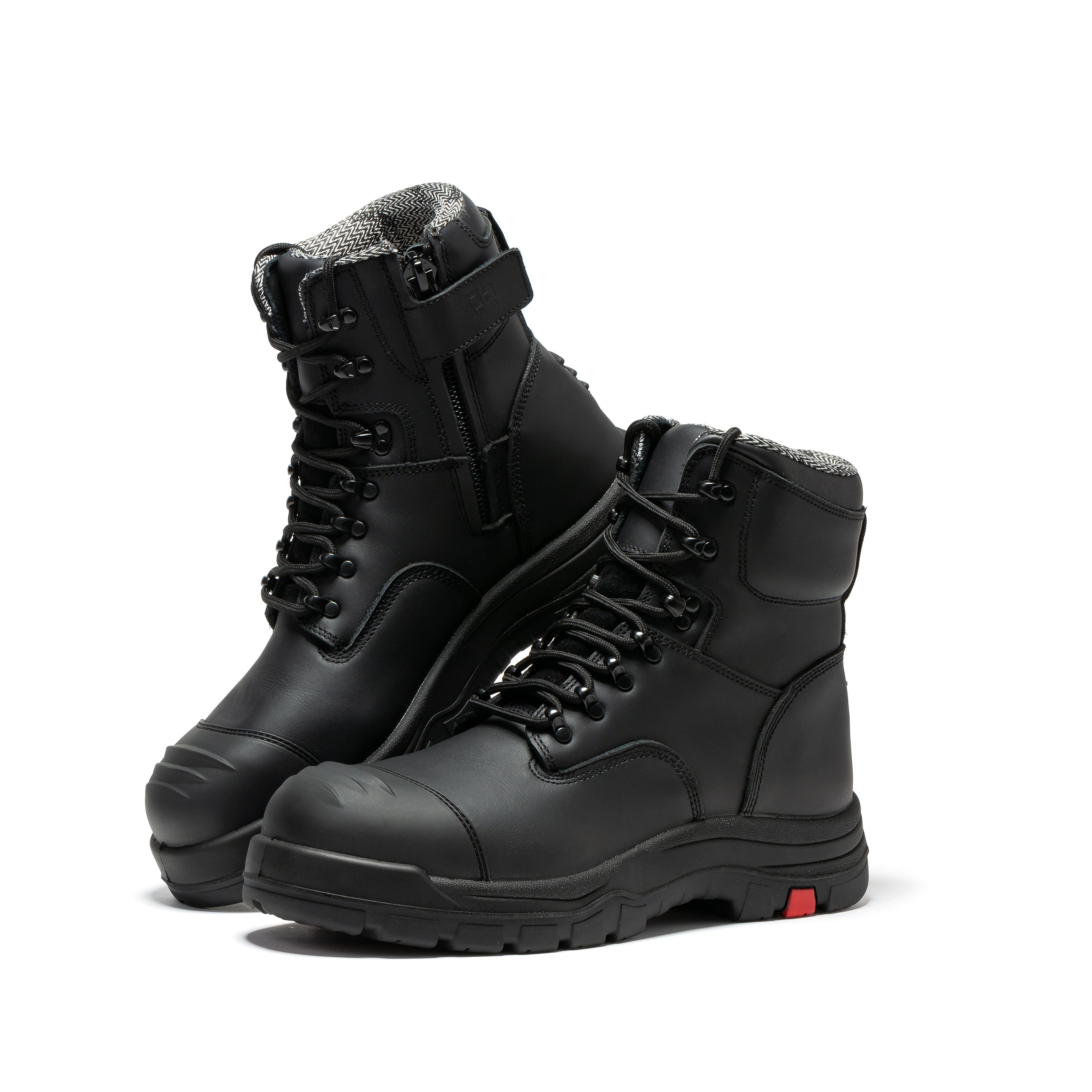 ROCKROOSTER Roslyn Black 7 Inch Zip-Sided Work Boot | CP245Z