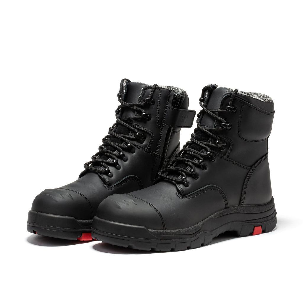ROCKROOSTER Roslyn Black 7 Inch Zip-Sided Work Boot | CP245Z