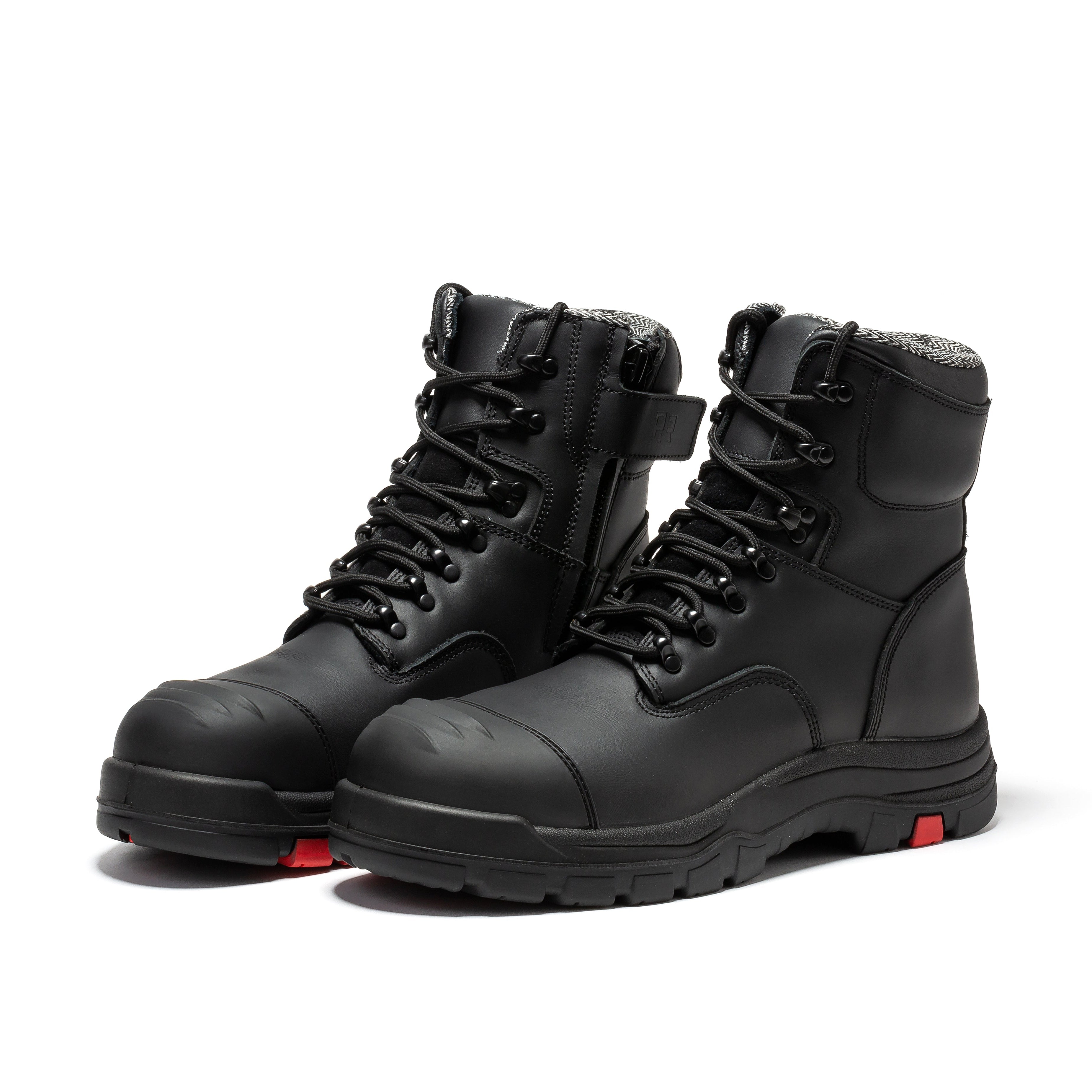 ROCKROOSTER Roslyn Black 7 Inch Zip-Sided Work Boot | CP245Z