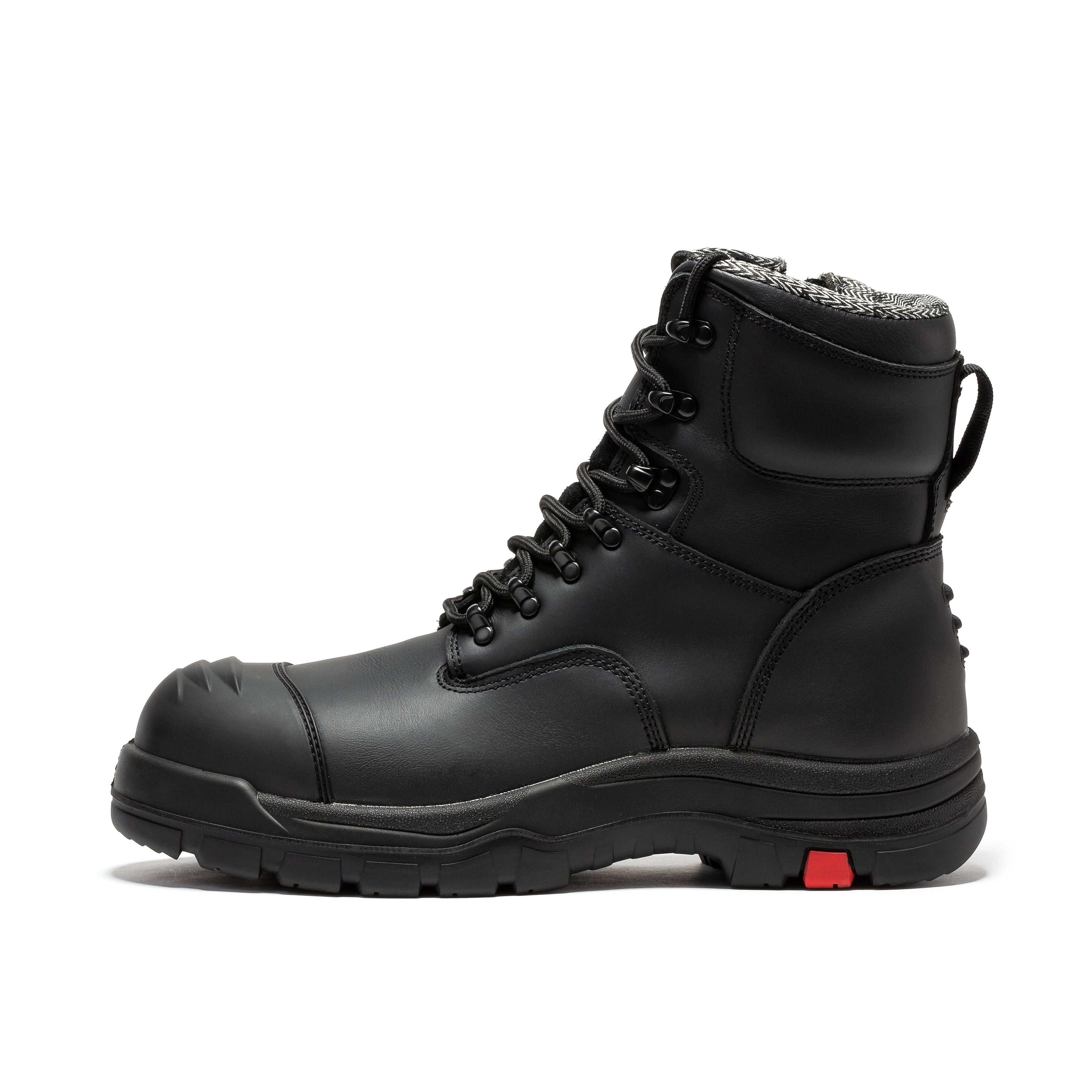 ROCKROOSTER Roslyn Black 7 Inch Zip-Sided Work Boot | CP245Z