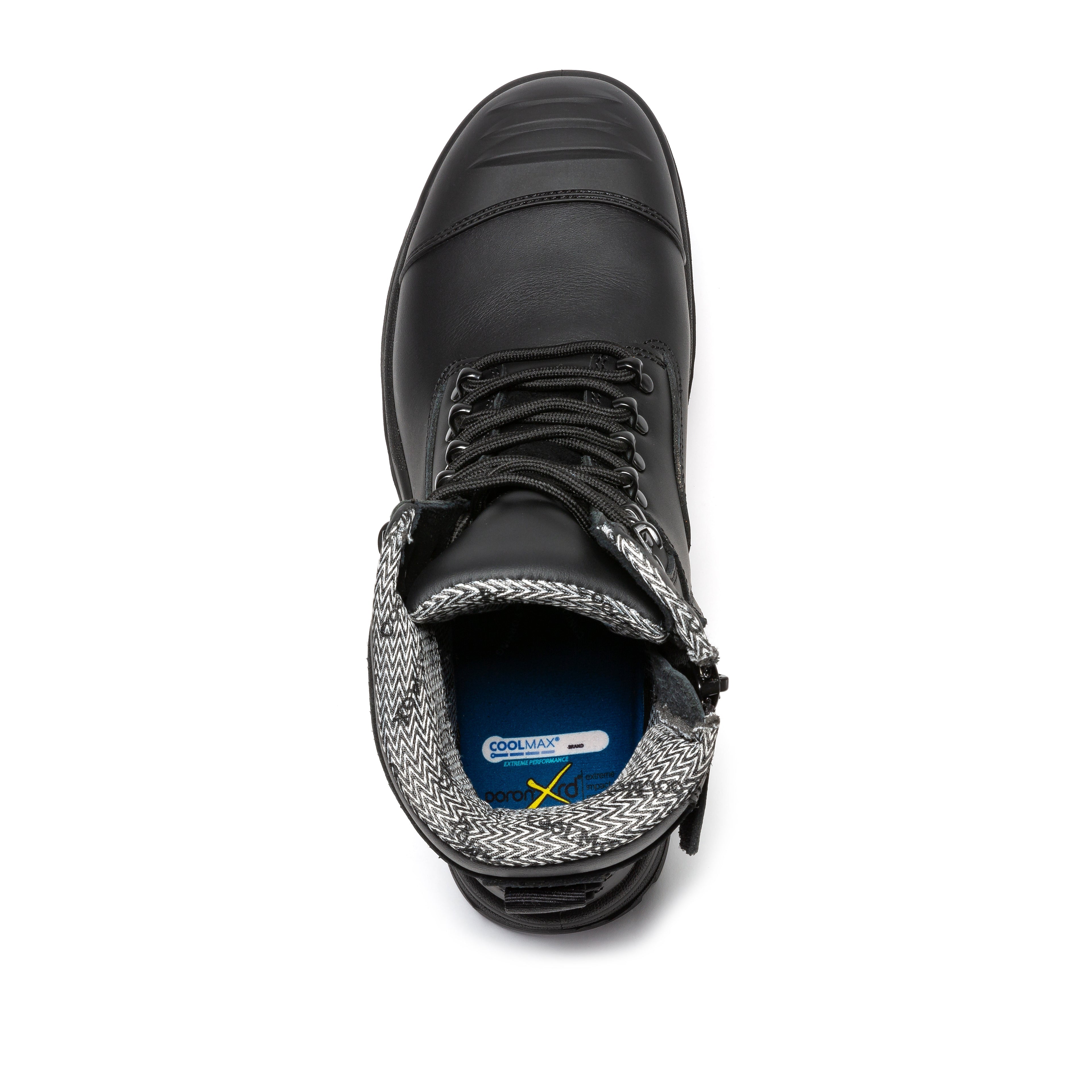 ROCKROOSTER Roslyn Black 7 Inch Zip-Sided Work Boot | CP245Z