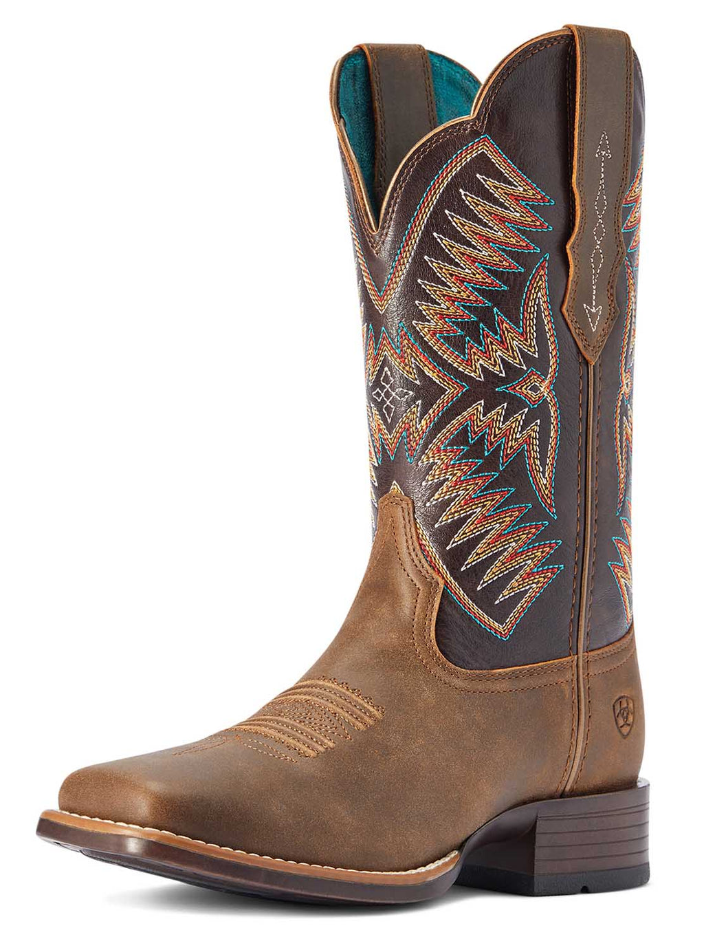 Ariat Women's Odessa StretchFit Western Boot – Fateful Brown | Wide Square Toe | ATS® Technology