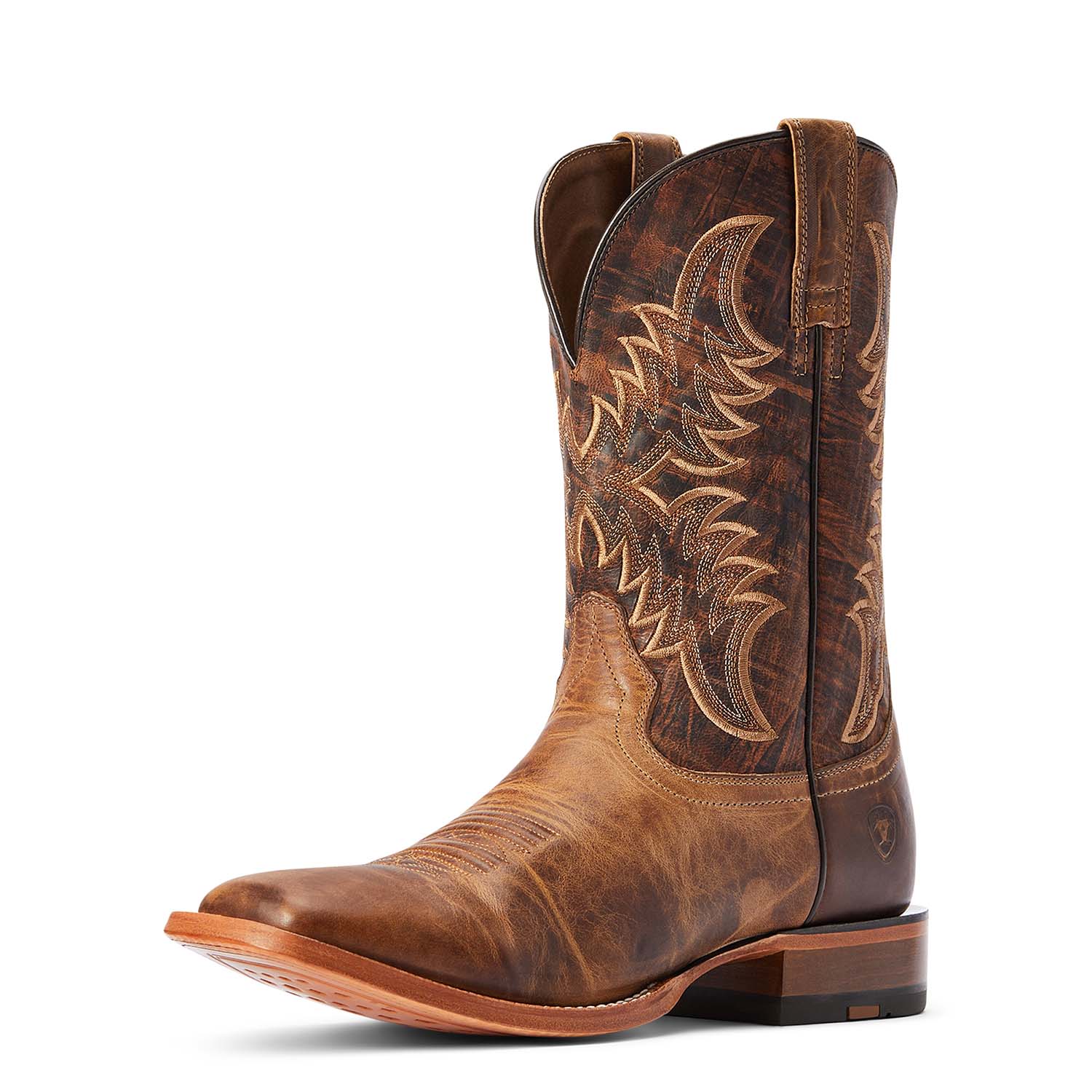 Ariat Men's Point Ryder Western Boot – Wide Square Toe | Distressed Leather | ATS® Technology