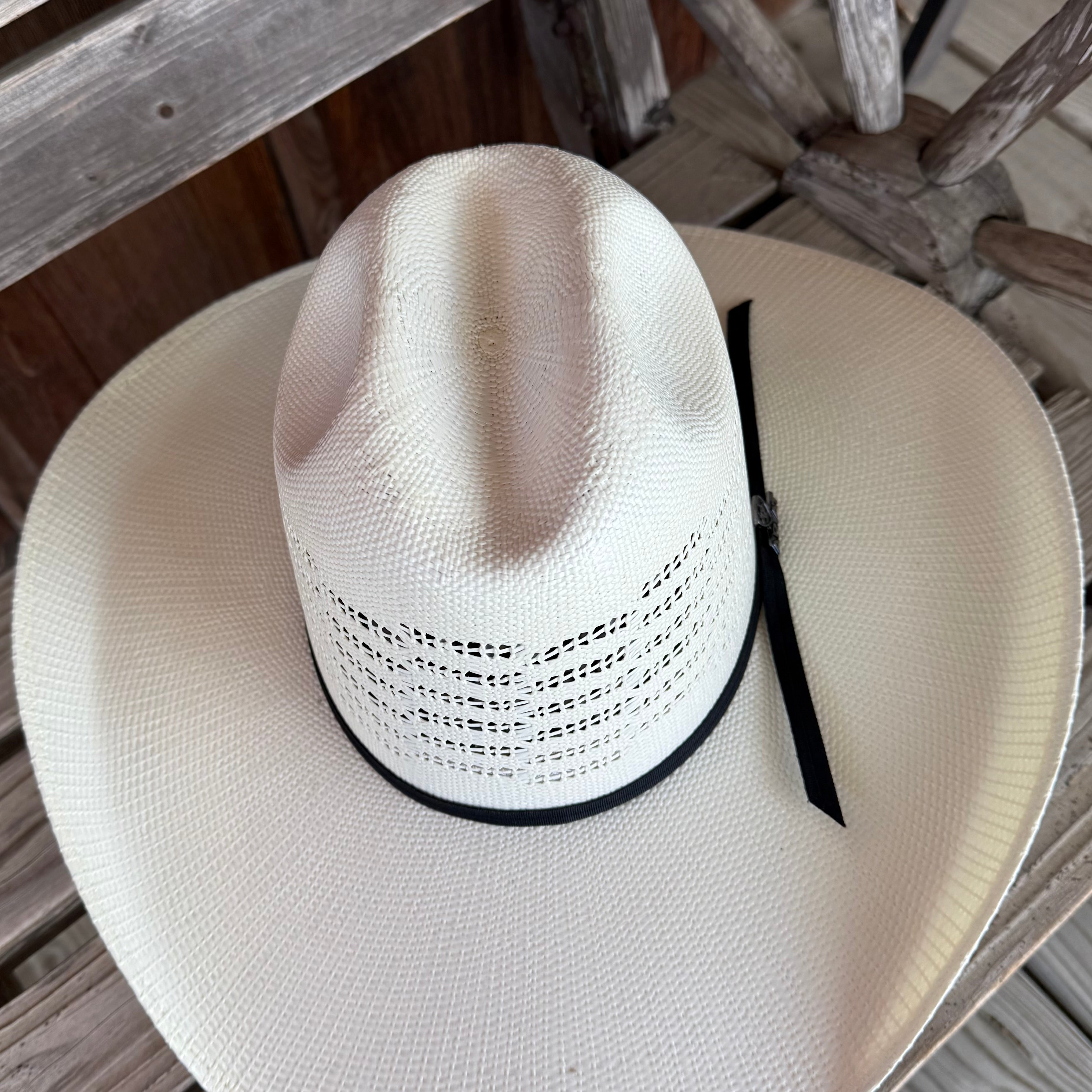 Resistol Bangora Straw Hat Ariat | Natural White Cattleman