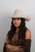 Wilder and Soul Mustang Western Hat - Cream
