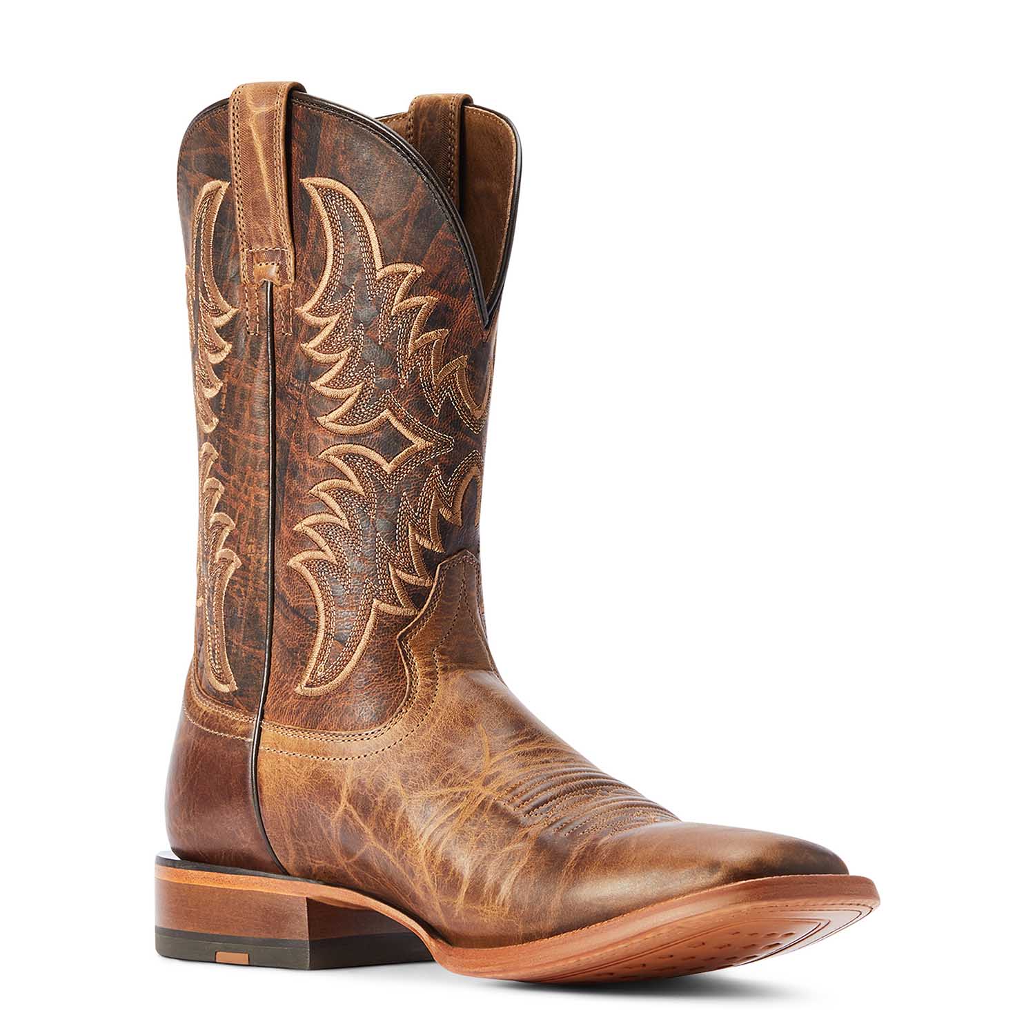 Ariat Men's Point Ryder Western Boot – Wide Square Toe | Distressed Leather | ATS® Technology
