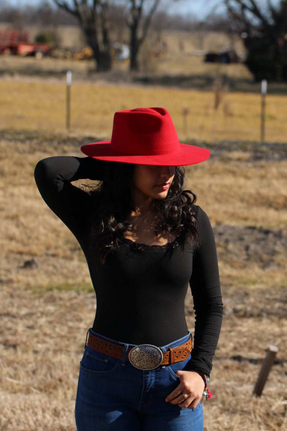 Wilder and Soul The Rowan Rancher Western Hat - Red