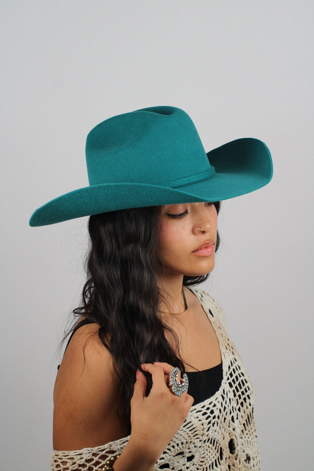 Wilder and Soul Mustang Western Hat - Turquoise