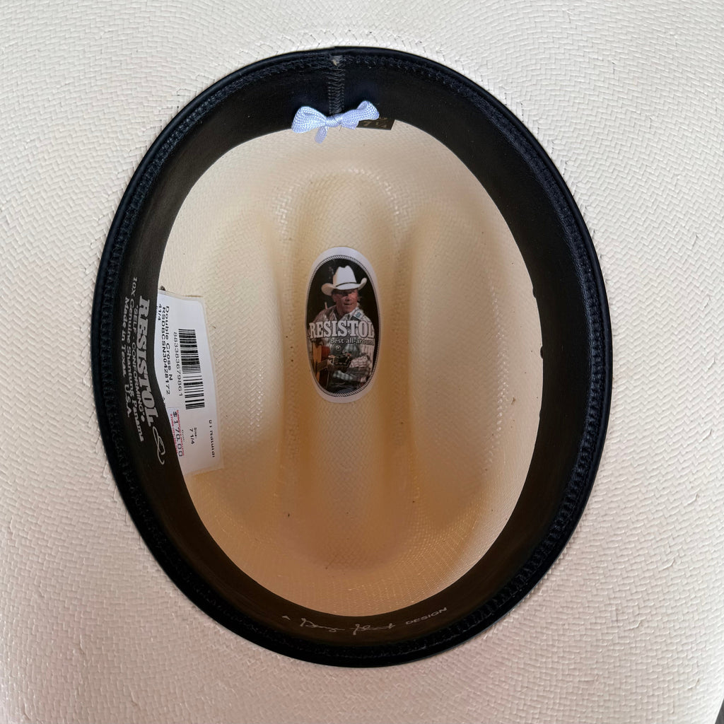 Resistol Double Cross 10X Premium Straw Cowboy Hat – Natural White | Cattleman Crown