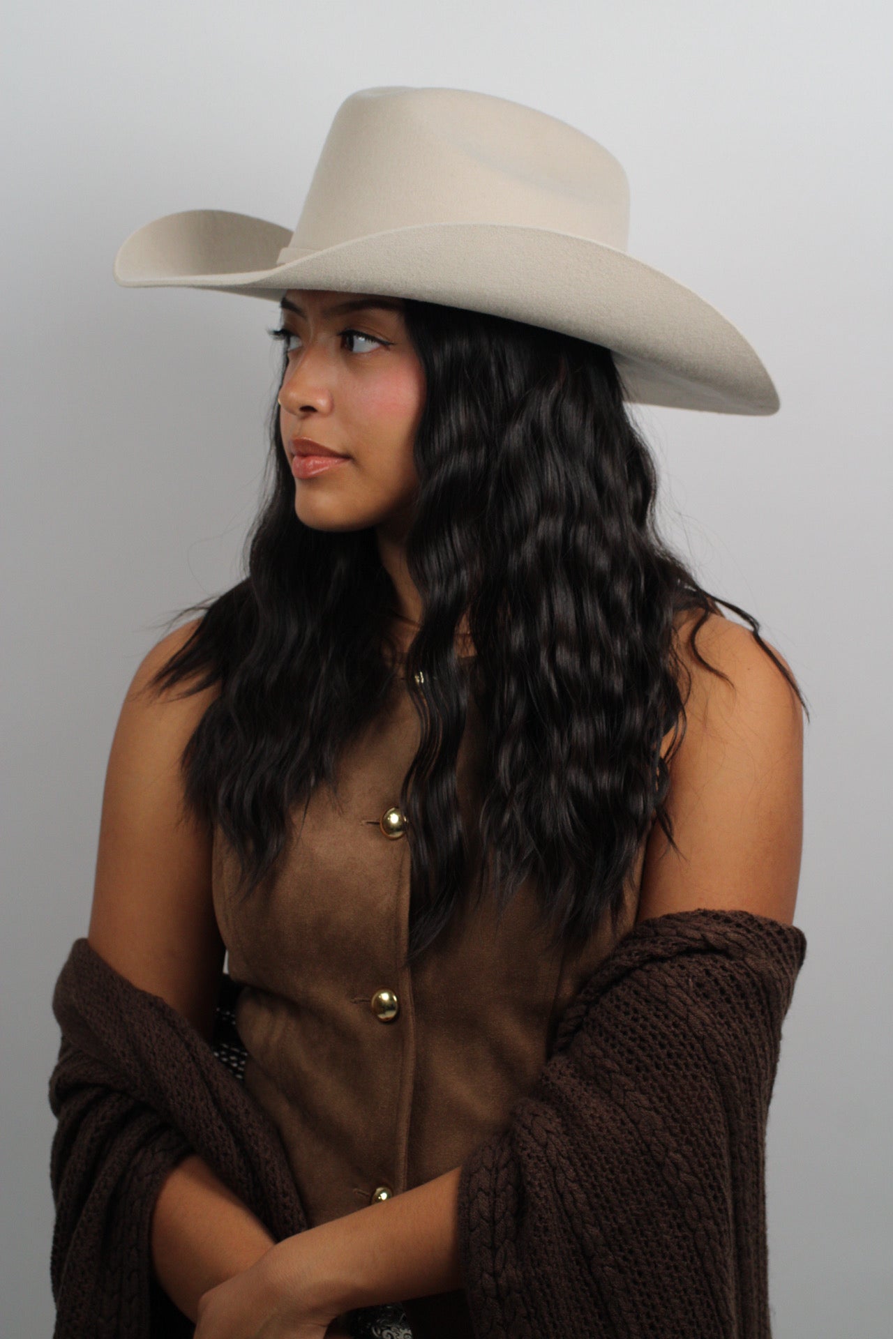 Wilder and Soul Mustang Western Hat - Cream