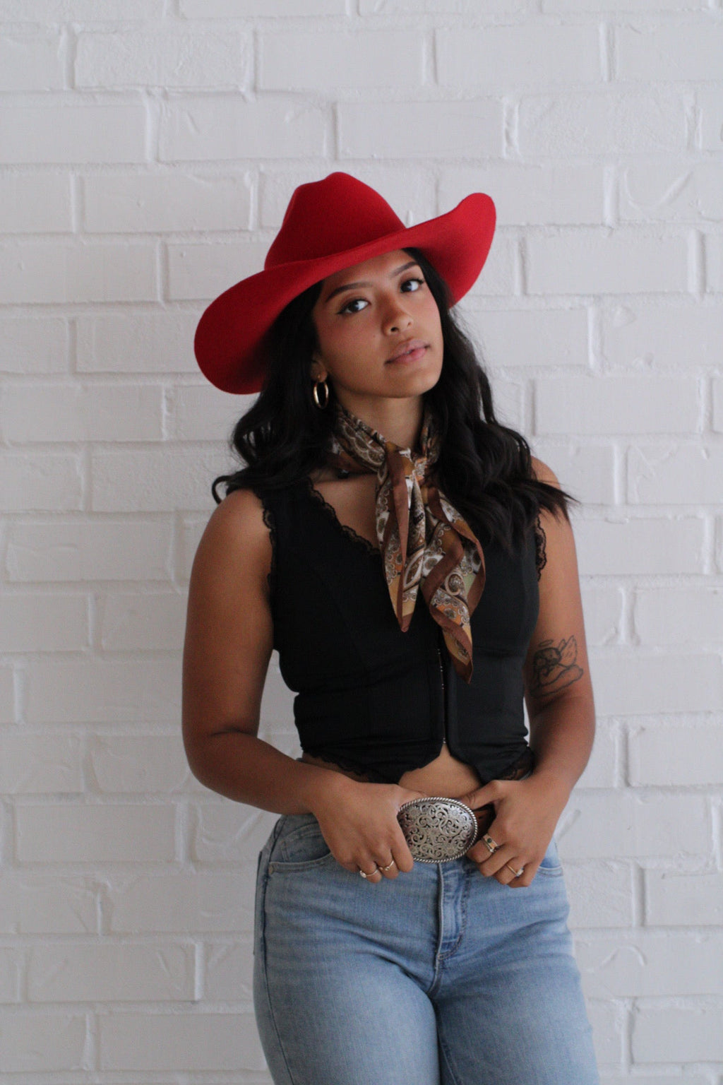 Wilder and Soul Mustang Western Hat - Red