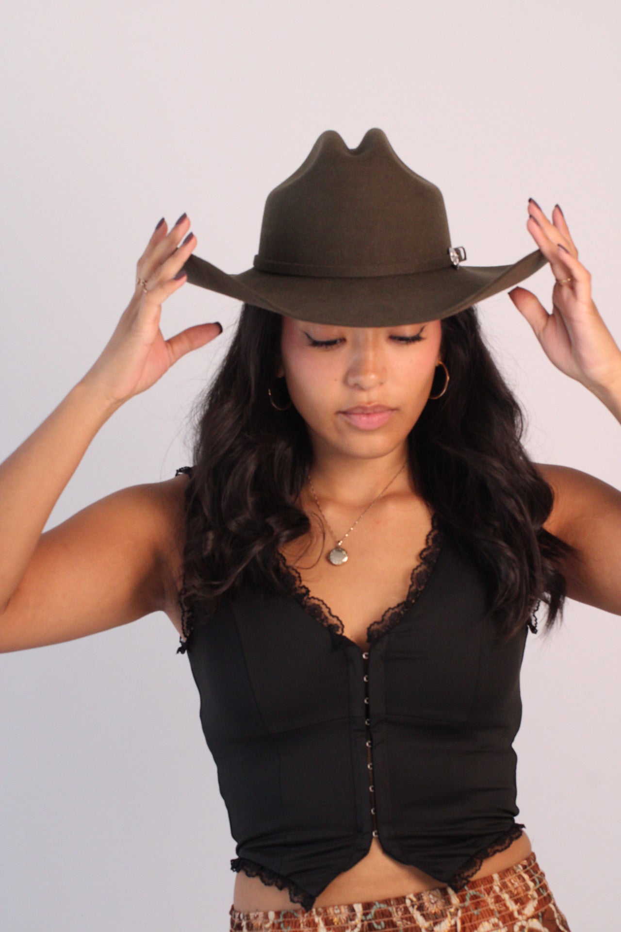 Wilder and Soul Mustang Western Hat - Dark Olive