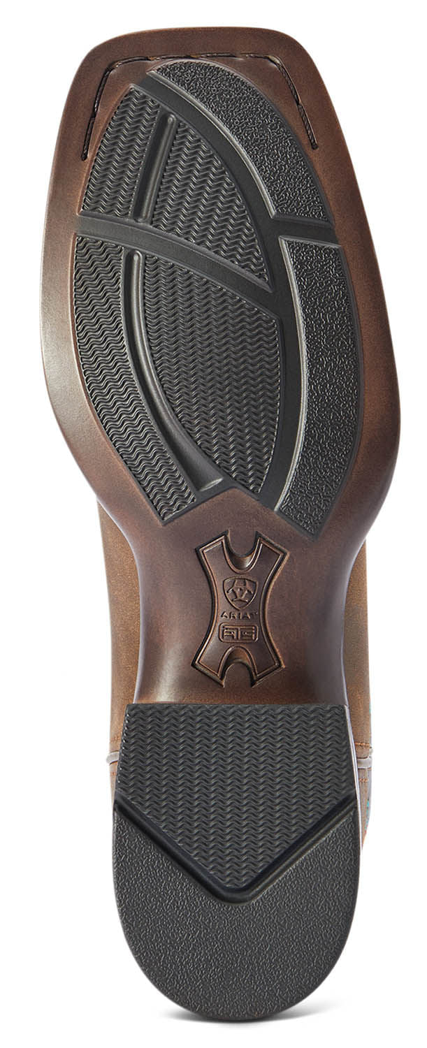 Ariat Women's Odessa StretchFit Western Boot – Fateful Brown | Wide Square Toe | ATS® Technology