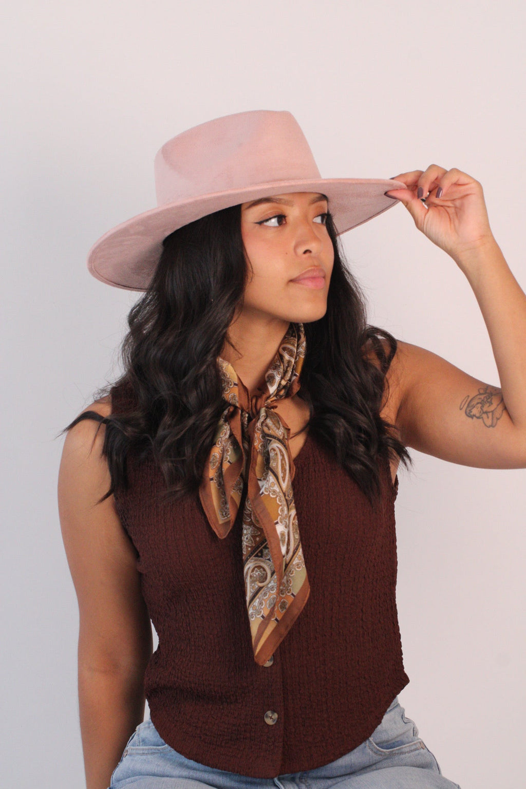 Wilder and Soul The Nomad Western Hat - Pale Dusty Rose