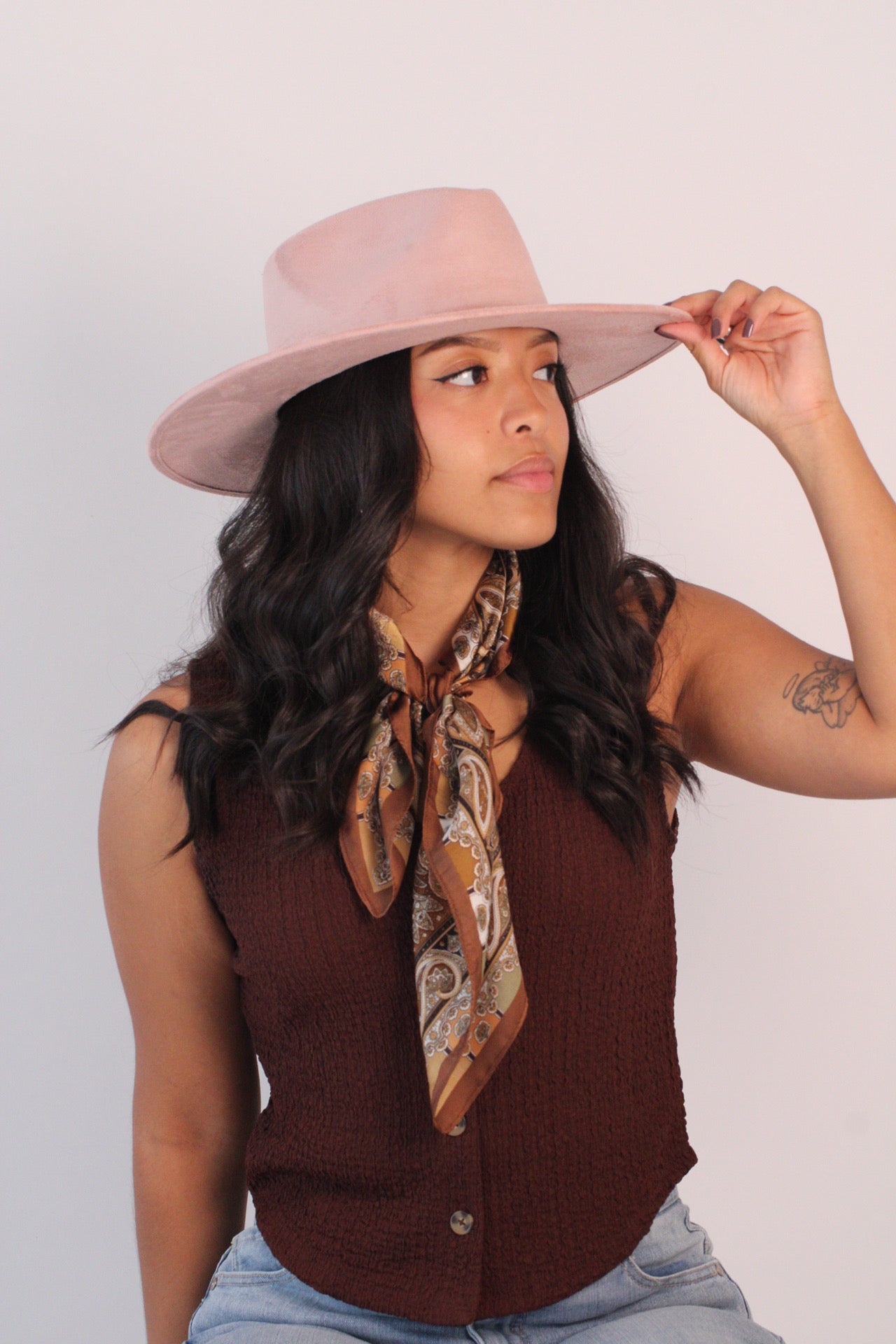 Wilder and Soul The Nomad Western Hat - Pale Dusty Rose
