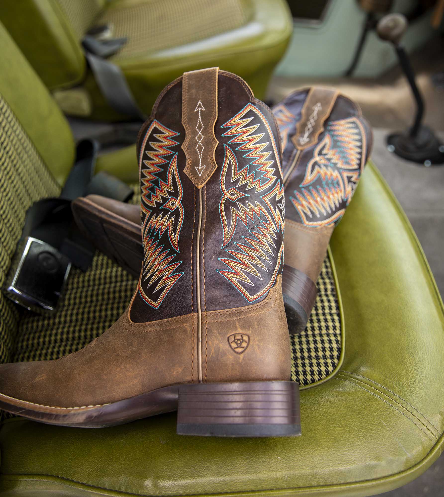 Ariat Women's Odessa StretchFit Western Boot – Fateful Brown | Wide Square Toe | ATS® Technology