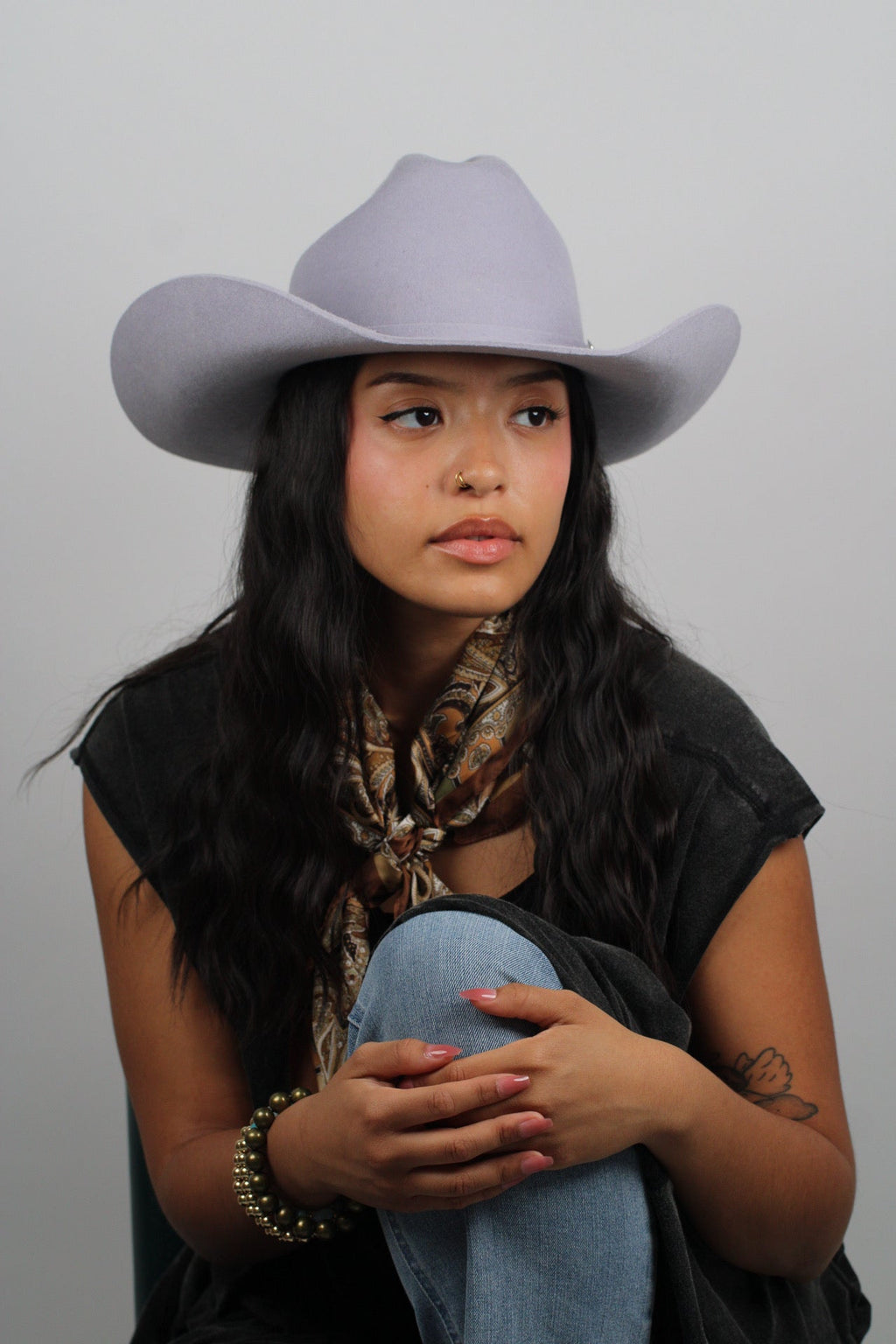 Wilder and Soul Mustang Western Hat - Ice Gray